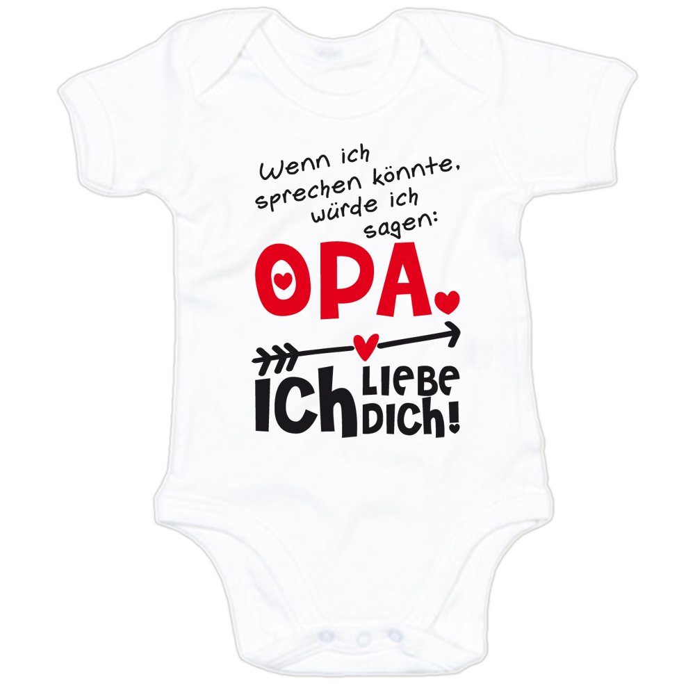 Ggraphics Kurzarmbody Baby Body Wenn ich sprechen könnte, würde ich