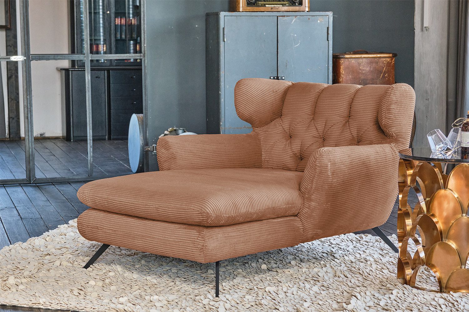 KAWOLA Relaxsessel CHARME, Longseat Sessel Megasessel Cord verschiedene Farben
