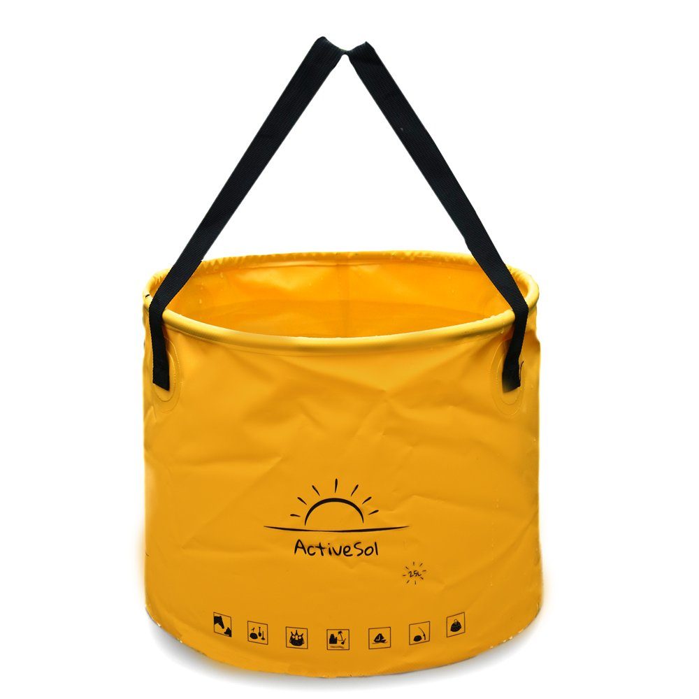 ActiveSol Falteimer Falteimer, Robust, leicht, platzsparend, Camping & Outdoor, Trageriemen, Reißfest, 100% Wasserdicht