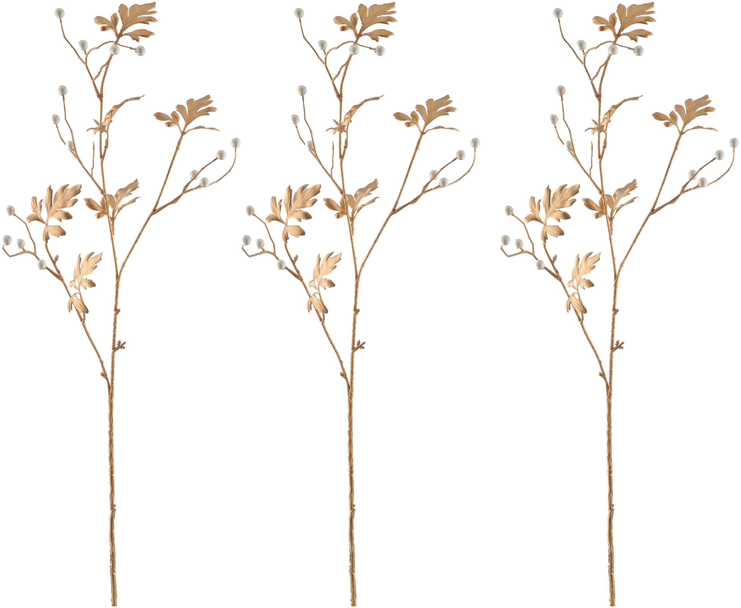 Kunstzweig Blattzweig, Creativ green, Höhe 122 cm, in festlicher Farbe