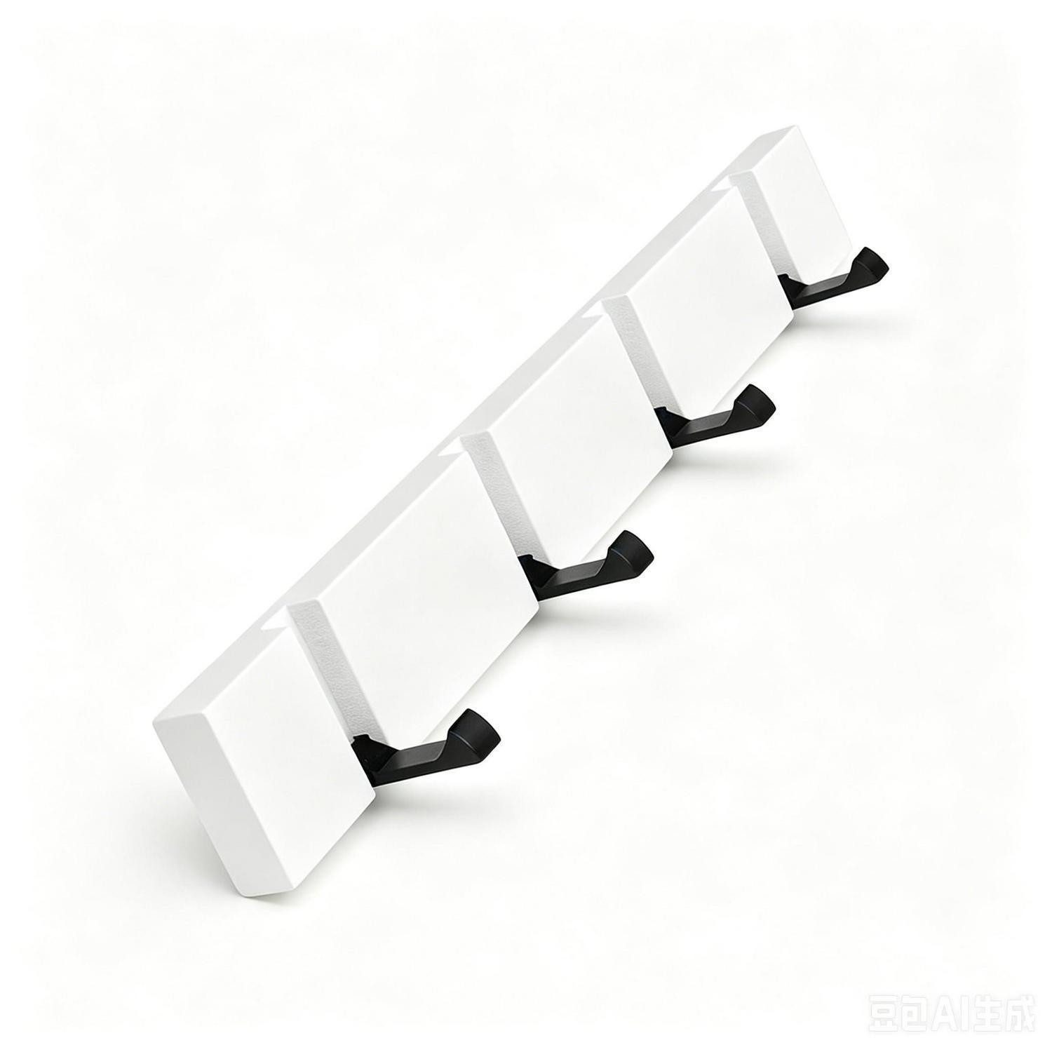 LuxusKollektion Klapphaken Garderobenhaken Holz Selbstklebend 4 Klappbar Weiß, (1-St)