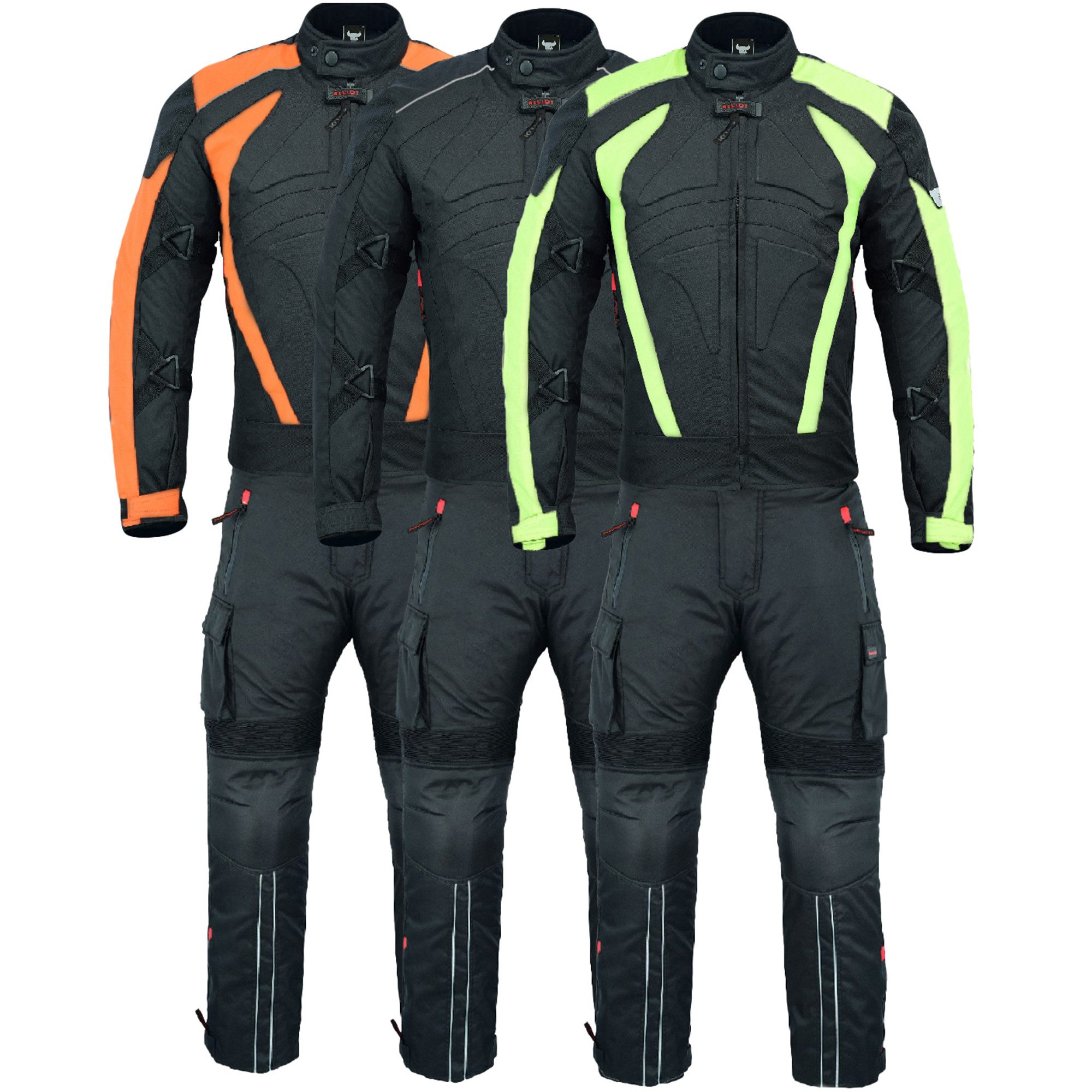 BULLDT Motorradkombi GW322K (Spar-Set, 2-tlg., mit Protektoren) BULLDT Motorradkombi Herren 2-teilig kurze Jacke CE2 Protektoren – Bild 2 von 5