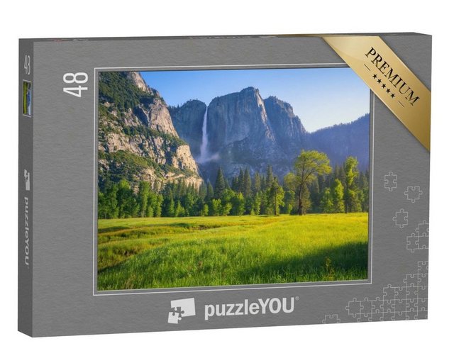 puzzleYOU Puzzle Yosemite Wasserfälle, Kalifornien, USA, 48 Puzzleteile, puzzleYOU-Kollektionen Yosemite, Kalifornien