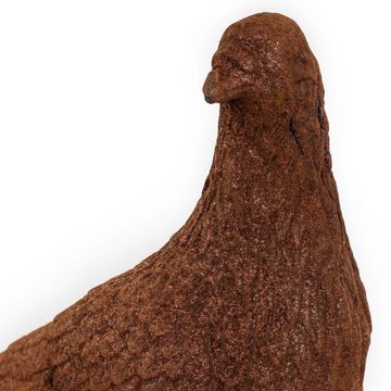 Aubaho Gartenfigur Gartenskulptur Vogel Figur Eisen Garten Rost Eisenfigur Skulptur Vogel