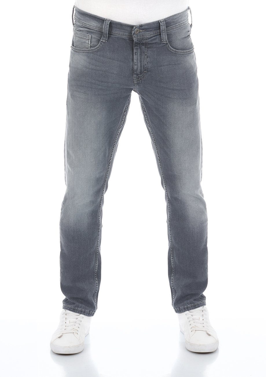 MUSTANG Tapered-fit-Jeans Herren Jeanshose Oregon Tapered Fit Denim Hose mit Stretch Light Grey Denim (1009375-313)