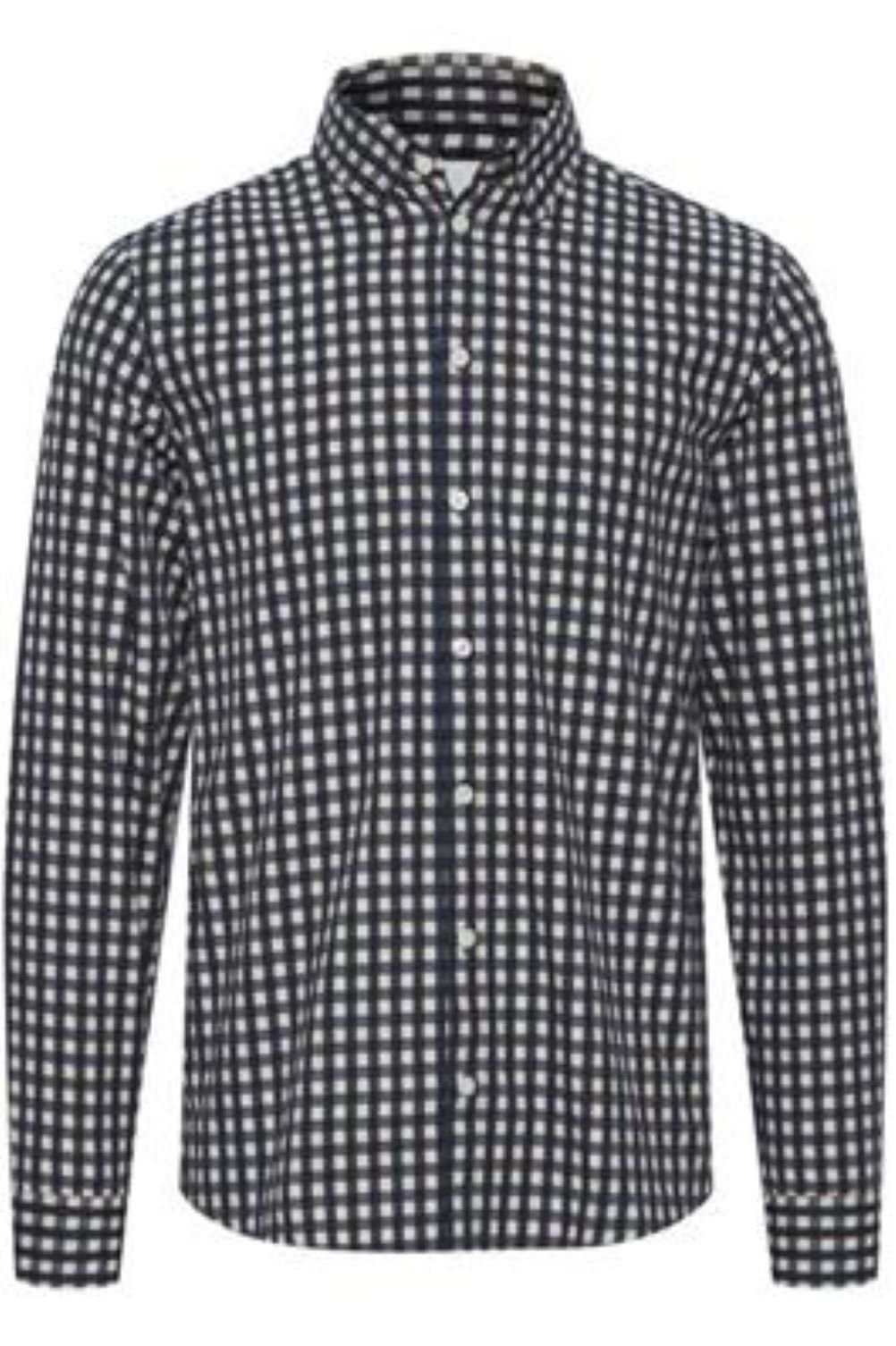 Langarmhemd 20504076 verdeckter Button Down Kragen