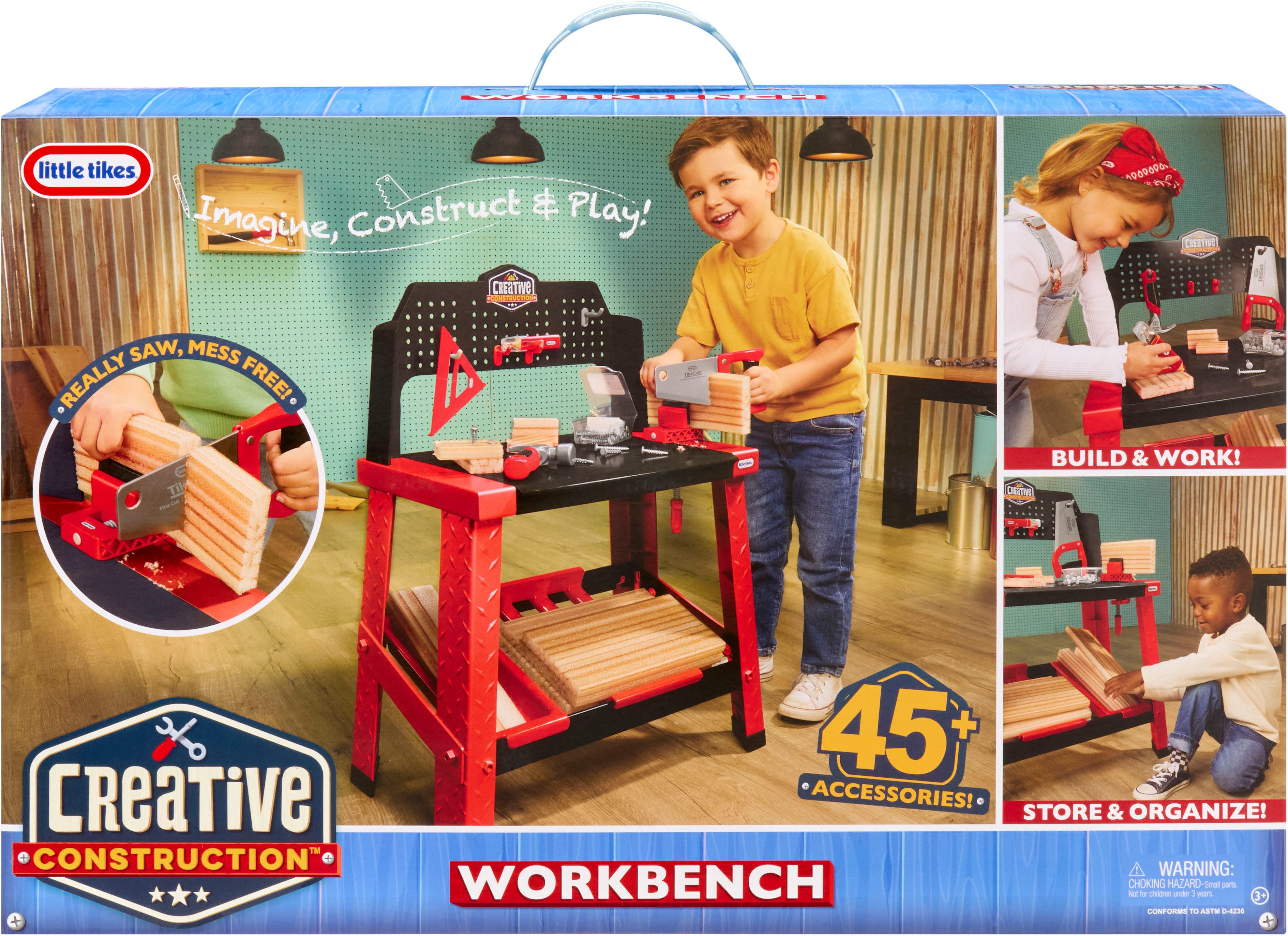 Little Tikes® Spielwerkbank Creative Construction - Werkbank, mit Zubehör