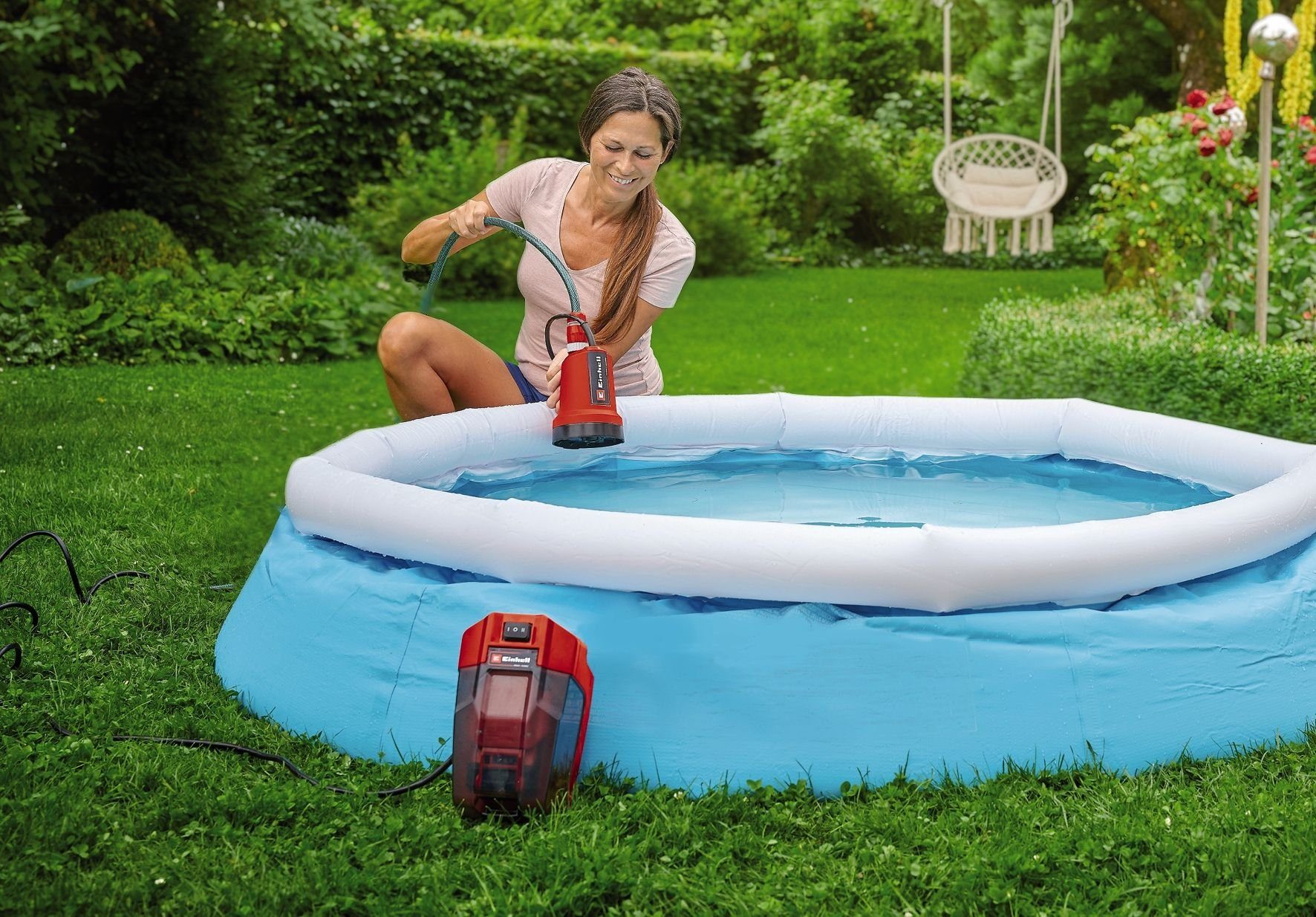 Einhell Klarwasserpumpe GE-SP 18 LL Li -Solo, ohne Akku und Ladegerät