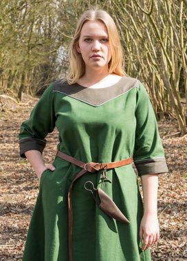 Battle Merchant Ritter-Kostüm Mittelalterkleid Gesine aus Canvas, grün L