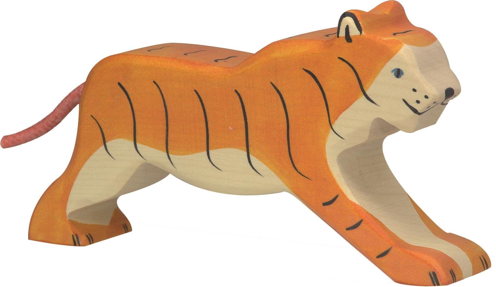 Holztiger Spielfigur HOLZTIGER Tiger aus Holz - laufend