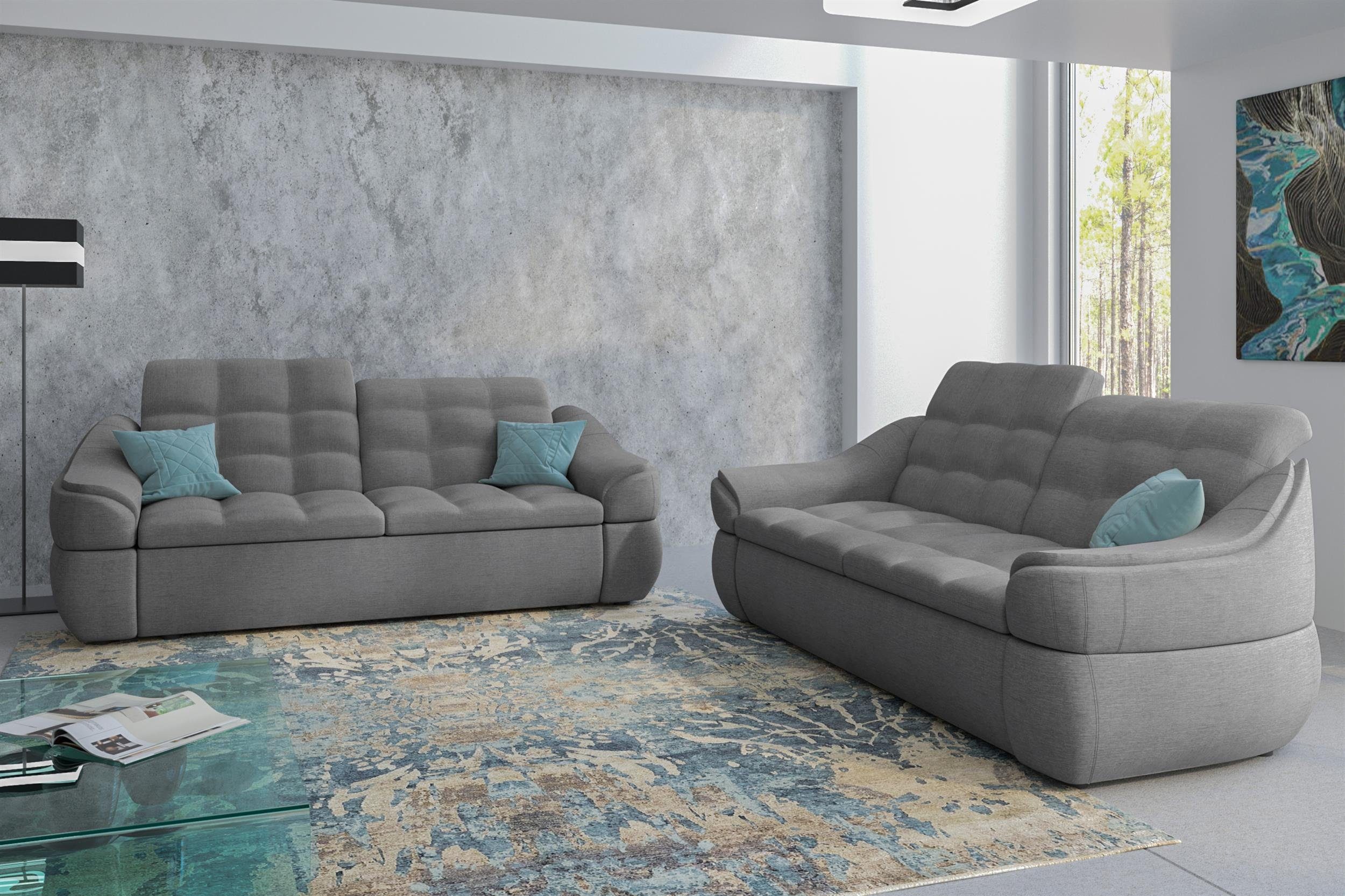 Stylefy Polstergarnitur Alisa, (Set (2-tlg), made Design, in 2x2-Sitzer Sofa, bestehend aus Europa Modern