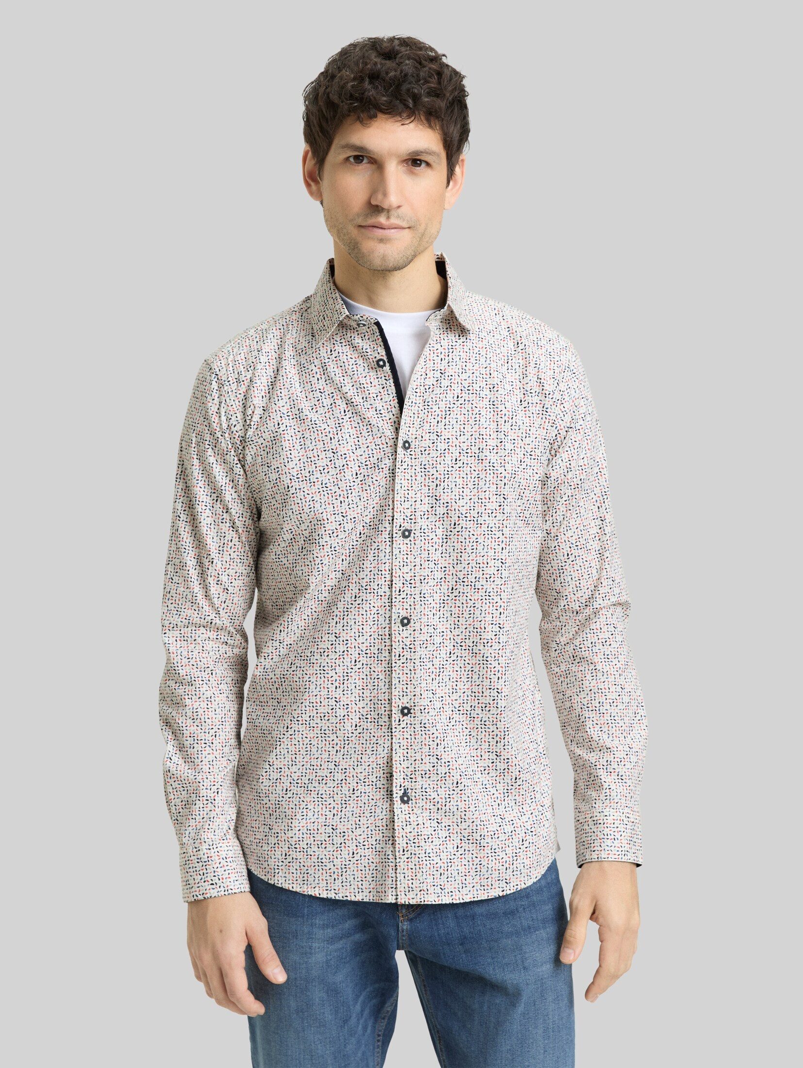 TOM TAILOR Langarmhemd Blusen & Shirts Fitted Hemd mit Muster
