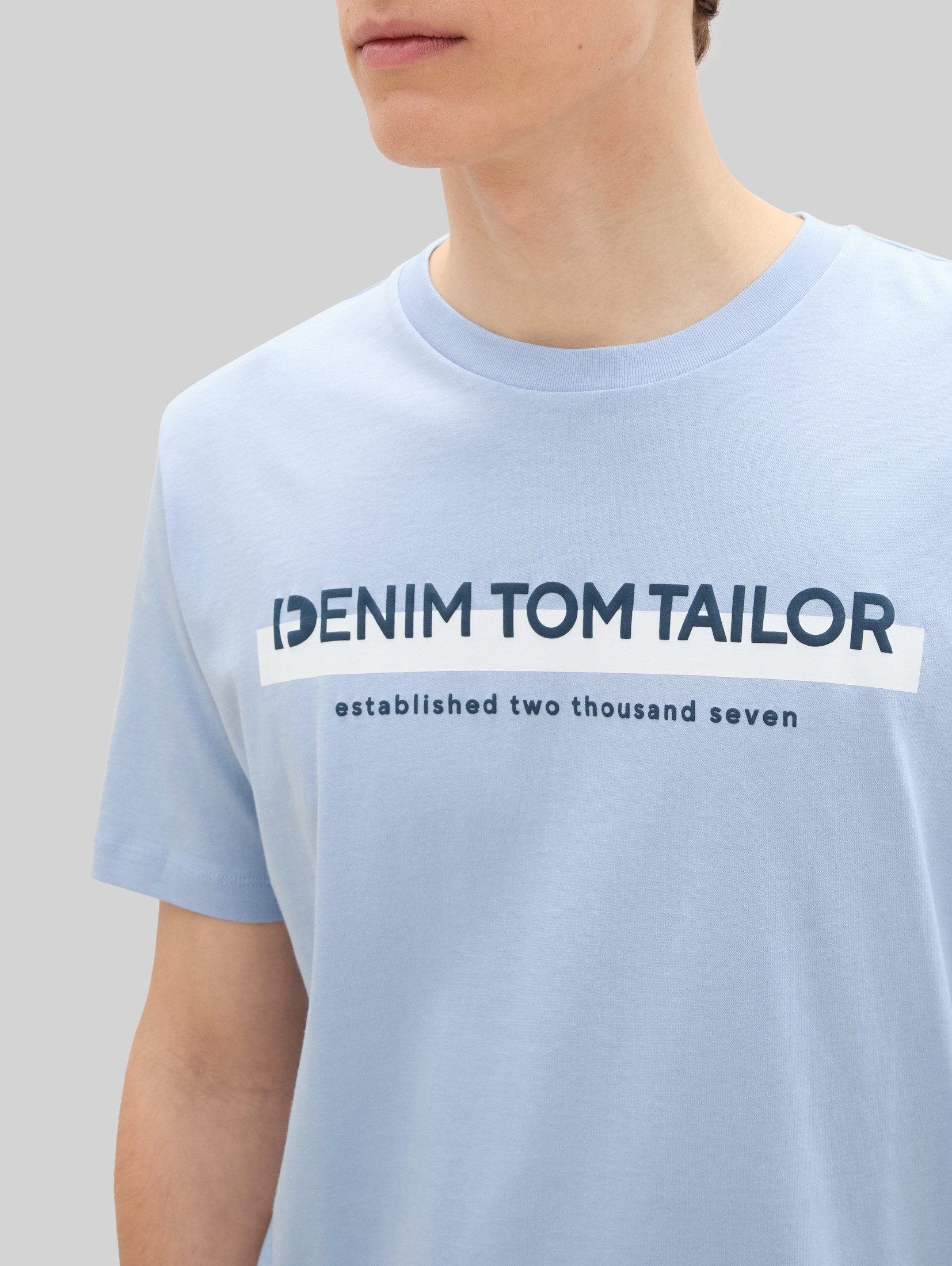 TOM TAILOR Denim T-Shirt T-Shirt (im Einserpack) T-Shirt mit Logo-Print