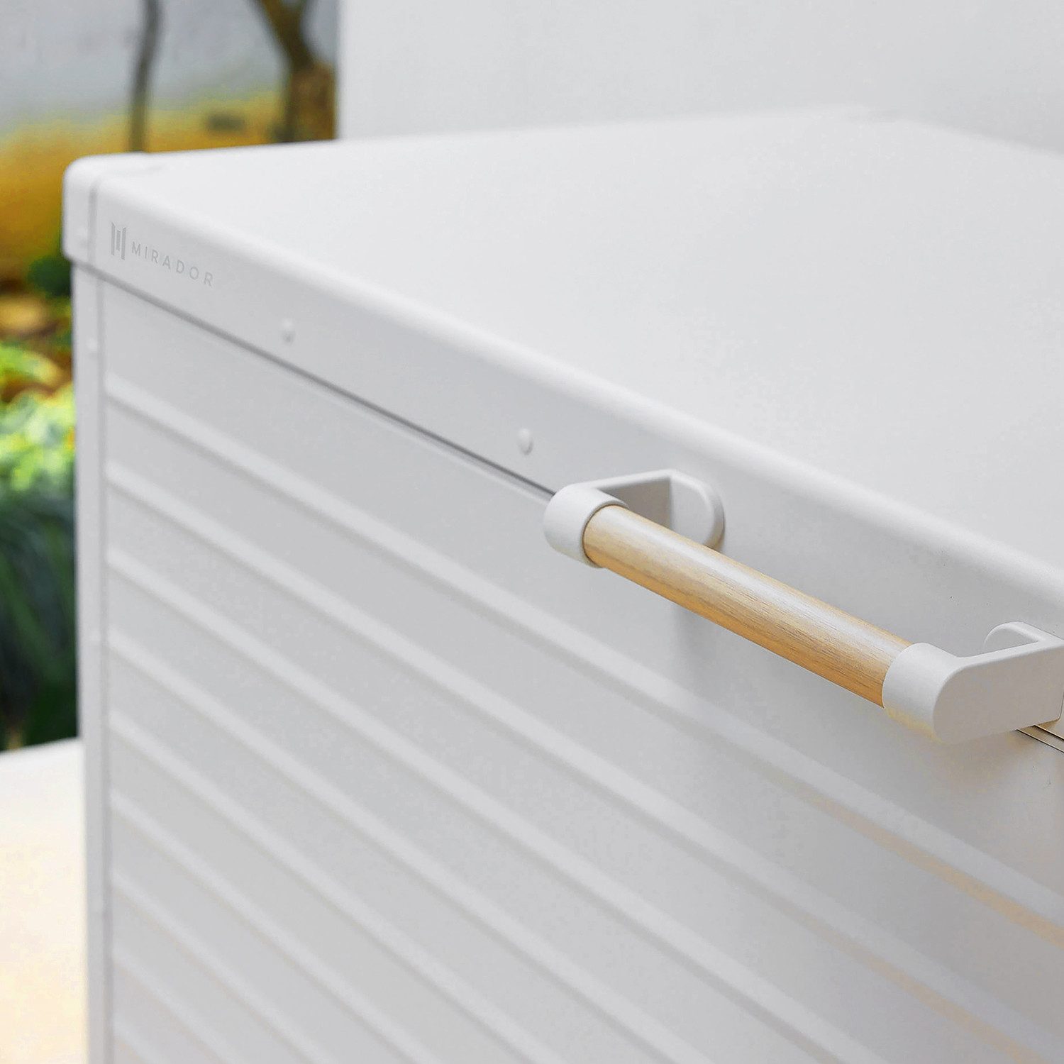 Mirador Auflagenbox Gartenbox Aluminium Anthrazit Kissenbox fur Garten Balkon (Komplett-Set, 1-tlg), Rollbar, Haltegriffe, Gasdruckfedern