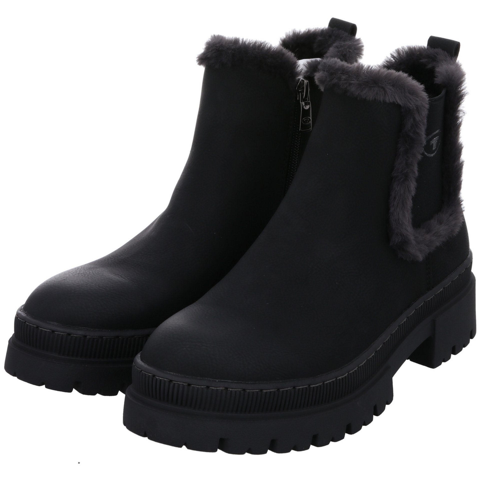 Synthetik Stiefel black Stiefel Chelsea Schuhe TAILOR Damen TOM Boots