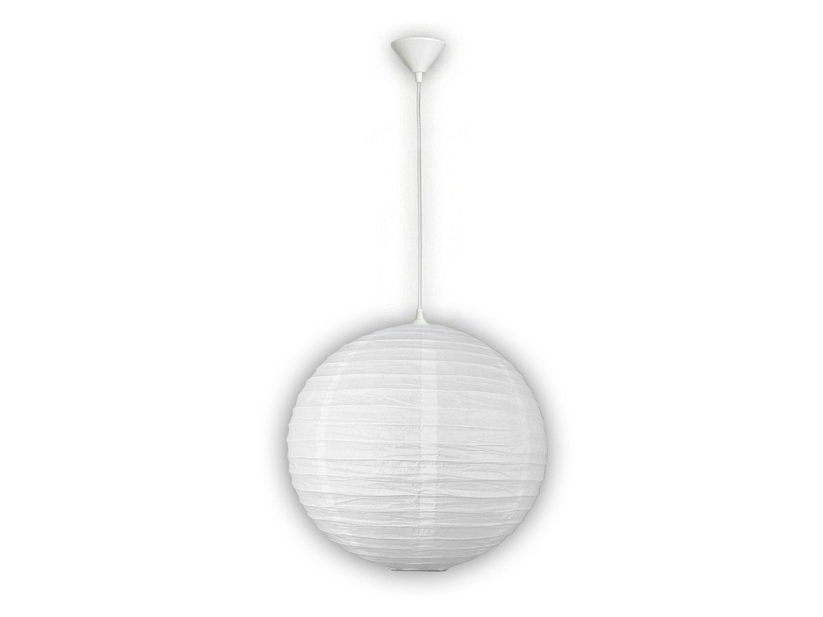 niermann Pendelleuchte Lampenschirm Papier Naturweiß Ø 40cm, ohne Leuchtmittel, Papier-Lampe mit Kugel Lampenschirm für Kinderzimmer