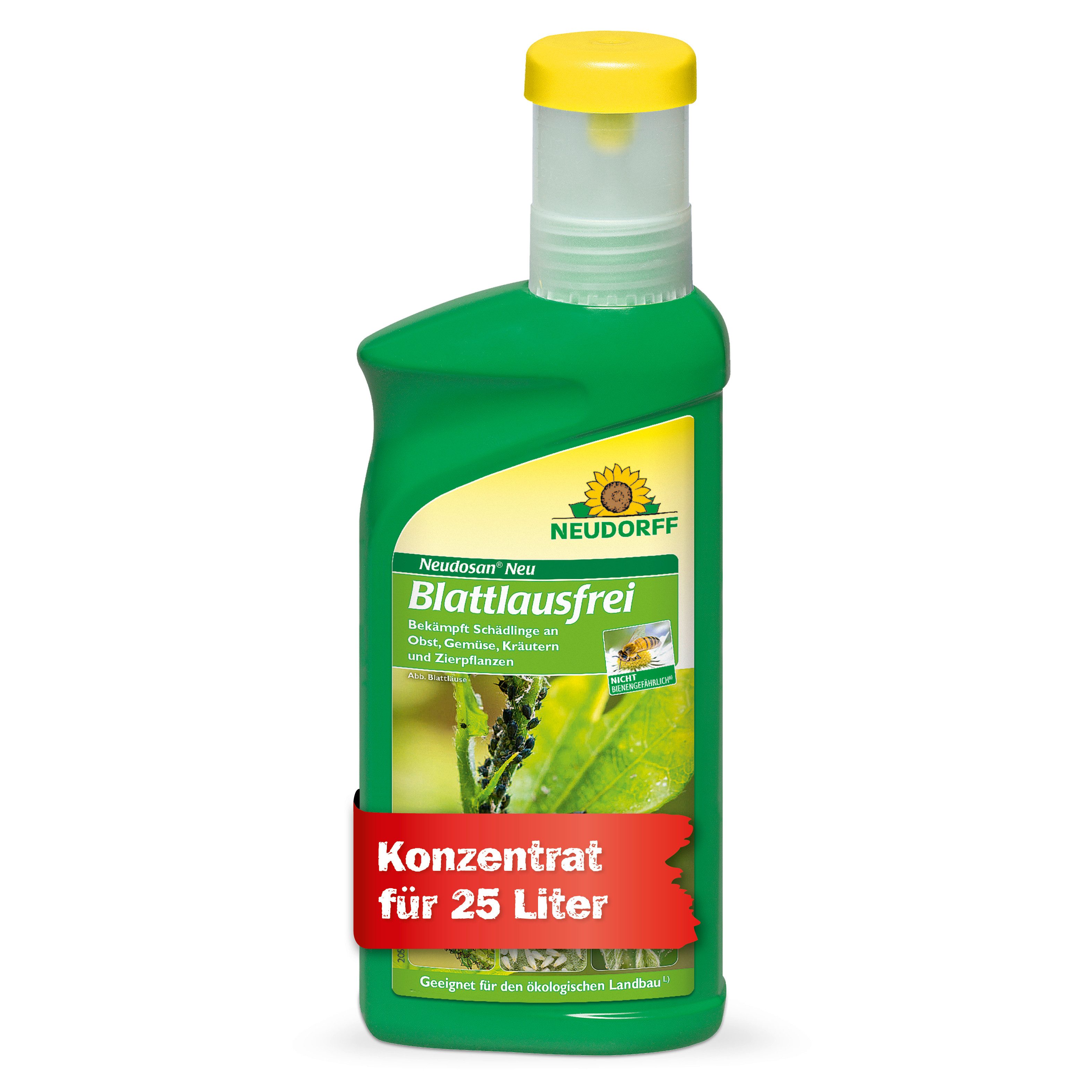 Neudorff Insektenspray Neudosan Neu Blattlausfrei 500 ml Konzentrat, 0.5 l, Bekämpft Blattläuse, Weiße Fliegen und Spinnmilben an Obst, Gemüse, Kräutern und Zierpflanzen