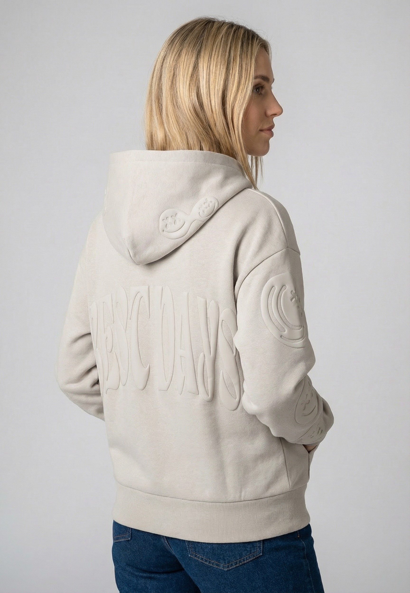 SUBLEVEL Kapuzenpullover Damen Kapuzenpullover Hoodie mit 3D Print Sweater, Kapuzensweatshirt mit Kängurutasche, mit Kapuze
