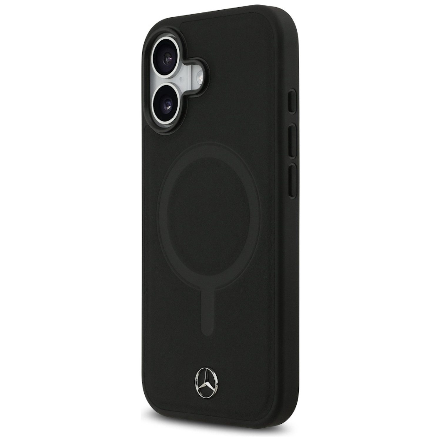 Mercedes Smartphone-Hülle Mercedes Apple iPhone 17 Plain Smooth Leather MagSafe Hülle Schwarz