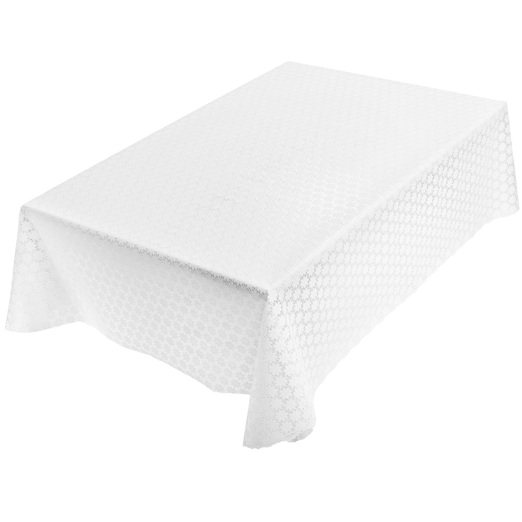 ANRO Tischdecke Lace Vinyltischdecke Häkelspitze Gartentischdecke günstig online kaufen