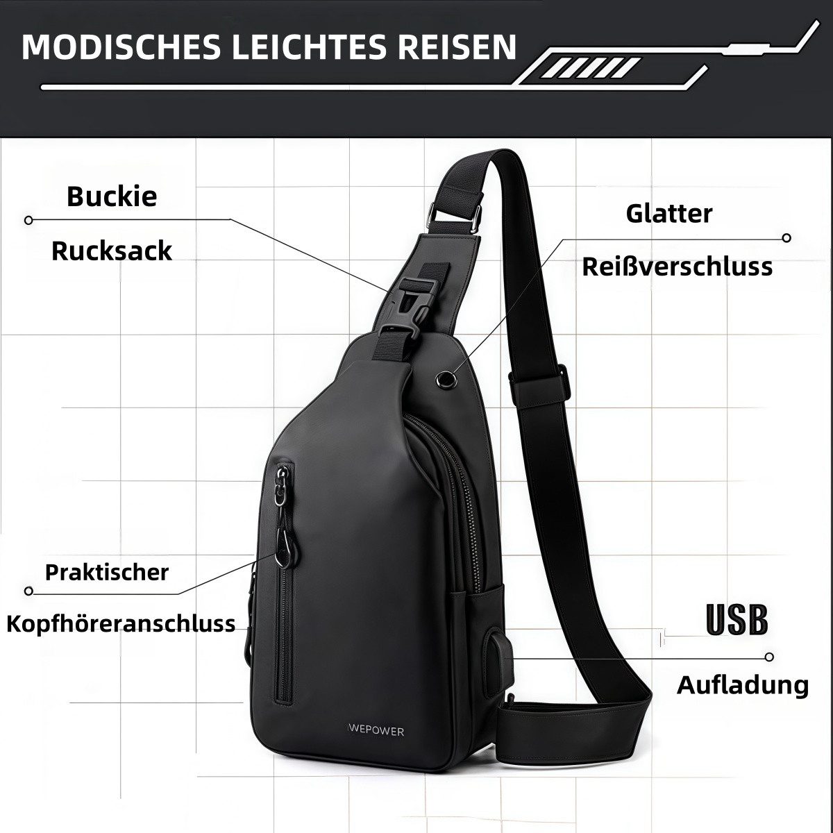 PFCTART Umhängetasche Wasserdichte Umhängetasche Lässige Umhängetasche günstig online kaufen