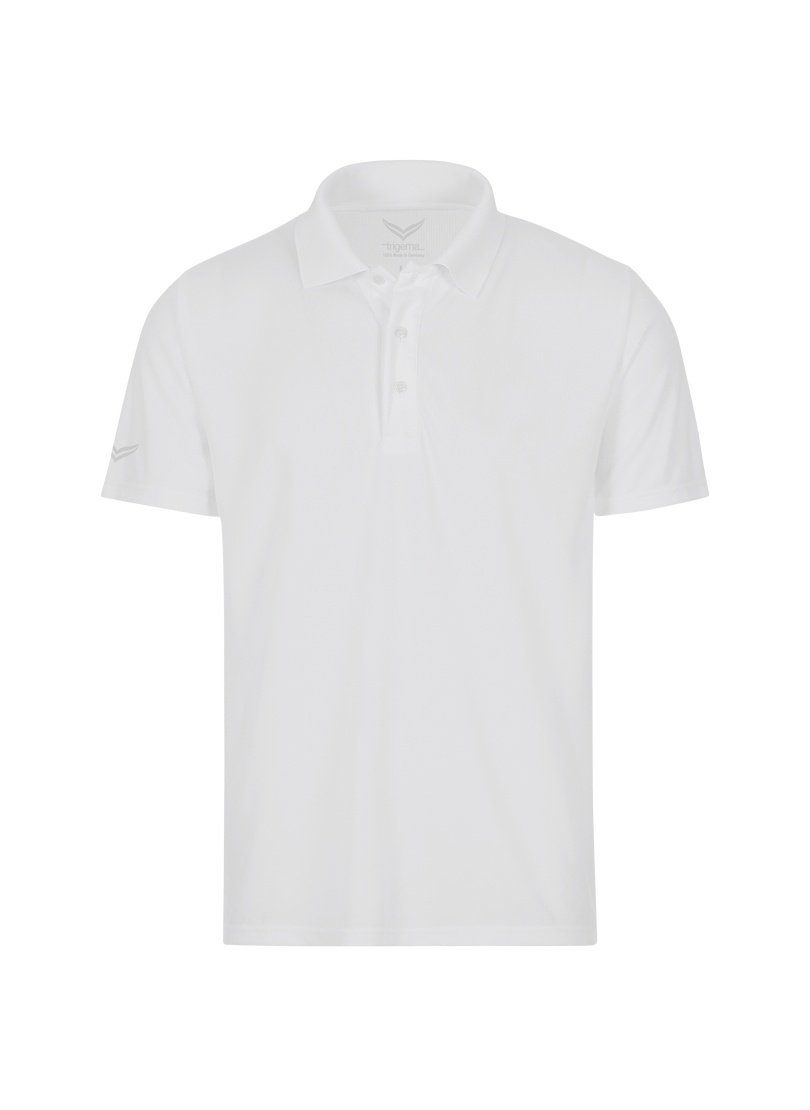 Poloshirt Klassisches Poloshirt TRIGEMA COOLMAX® weiss Trigema