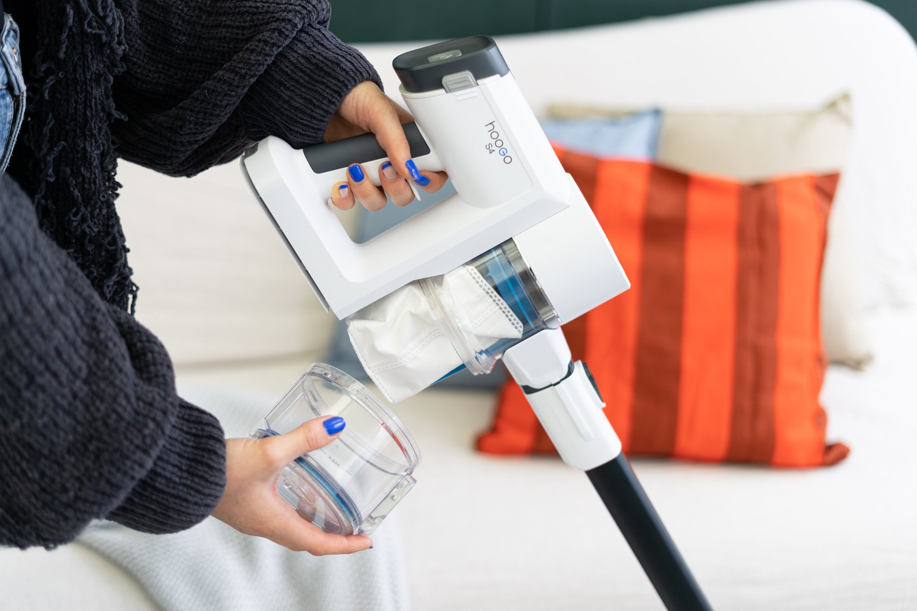 hoogo Staubsaugerbeutel SC402099, passend für hoogo S4 und S5+ Akku-Staubsauger, Nimmt Schmutz, Milben, Pollen oder andere Allergene zuverlässig auf.