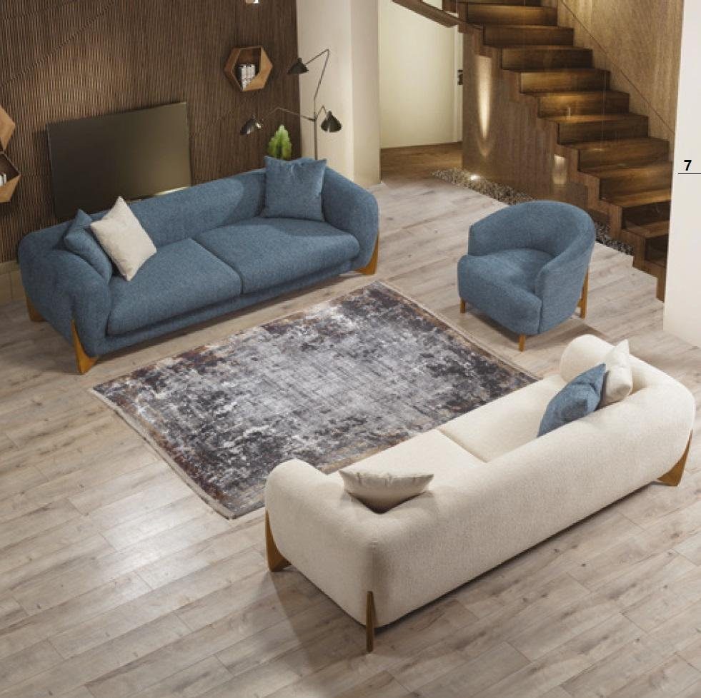 3+3+1 Made Möbel, in Wohnzimmer Sitzer JVmoebel Sofagarnitur Sofa Luxus Couchen Graue Europe