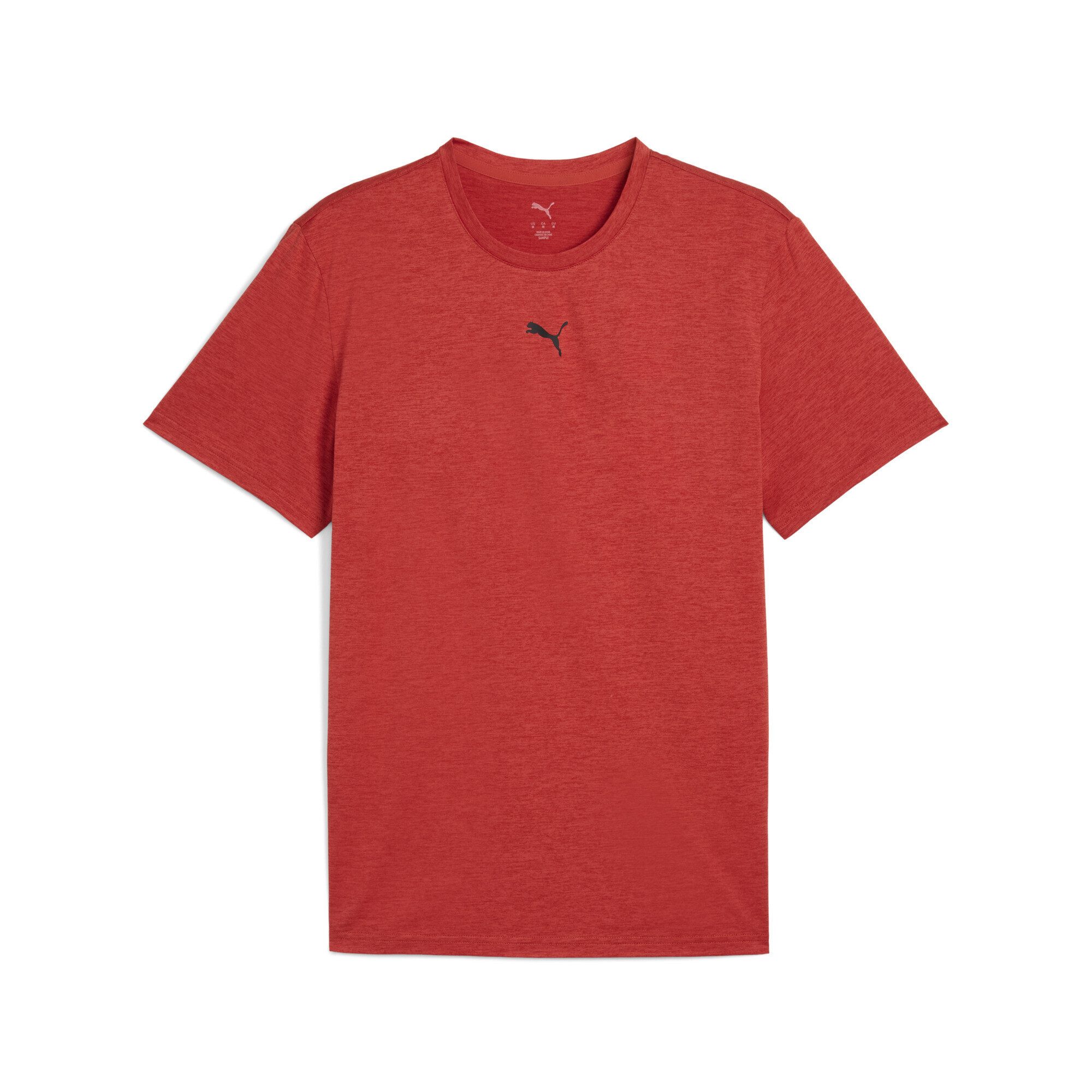 PUMA Trainingsshirt TAD ESSENTIALS Meliertes T-Shirt mit Cat Logo Herren