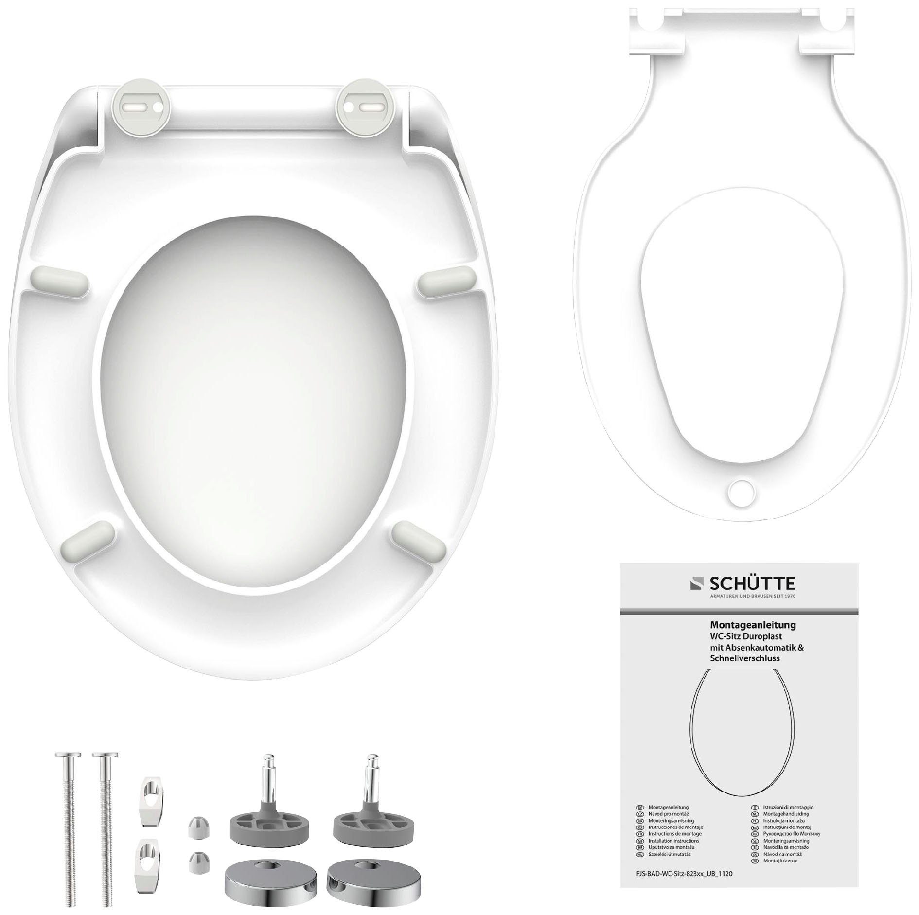 Schütte WC-Sitz FAMILY WHITE, Duroplast, Absenkautomatik, Schnellverschluss günstig online kaufen