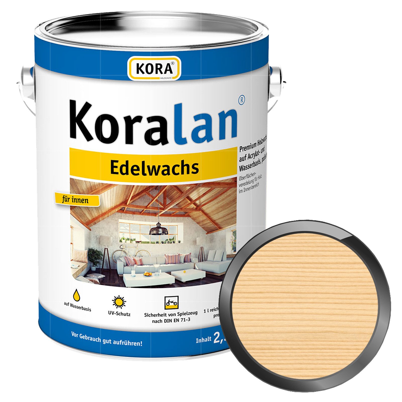 KORA Holzöl Koralan Edelwachs - 2.5 Ltr