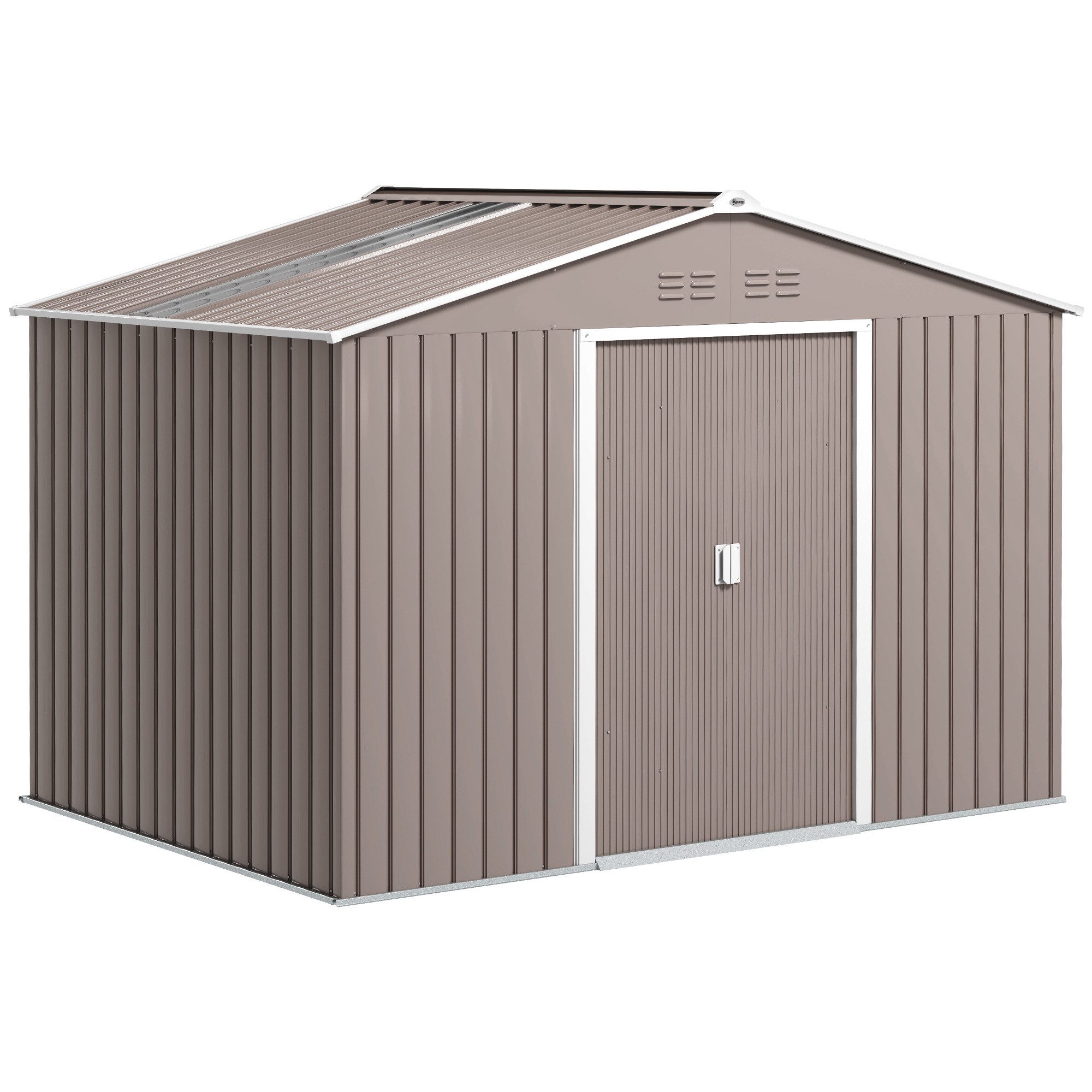 Outsunny Gerätehaus 4,9m² mit Satteldach, Fundament, günstig online kaufen