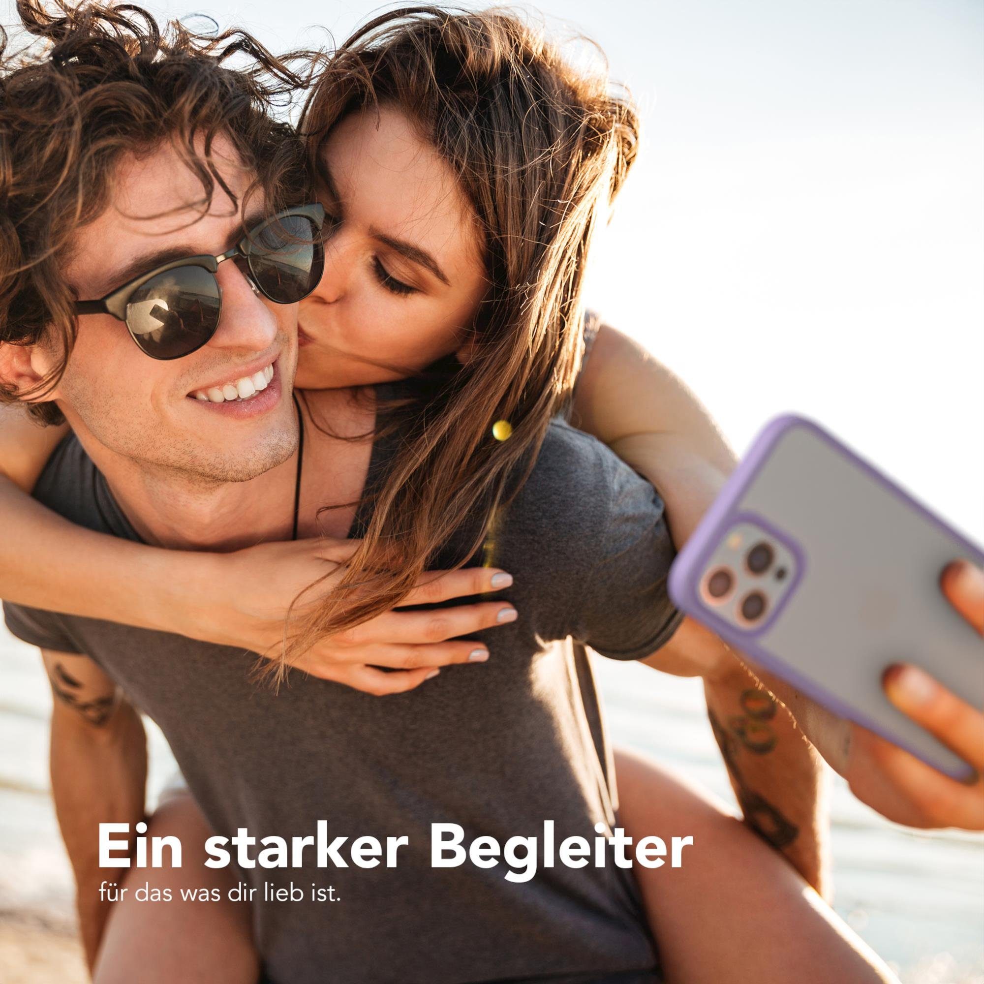 EAZY CASE Handyhülle Outdoor Case für Apple iPhone 12 Pro Max 6,7 Zoll, Schutzhülle mit Kameraschutz Robust Schutzhülle stoßfest Lila Lavendel