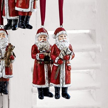 Mirabeau Christbaumschmuck Weihnachtsmann 6er Set Corvin rot (6-tlg), Weihnachtsdekoration