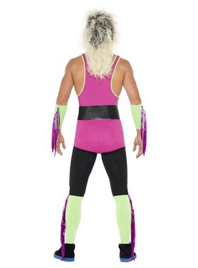 Smiffys Kostüm 80er Jahre Wrestling Kostüm, Bereit für den Bear Hug? Spandex-Klamotte für Wrestler und Rockstars