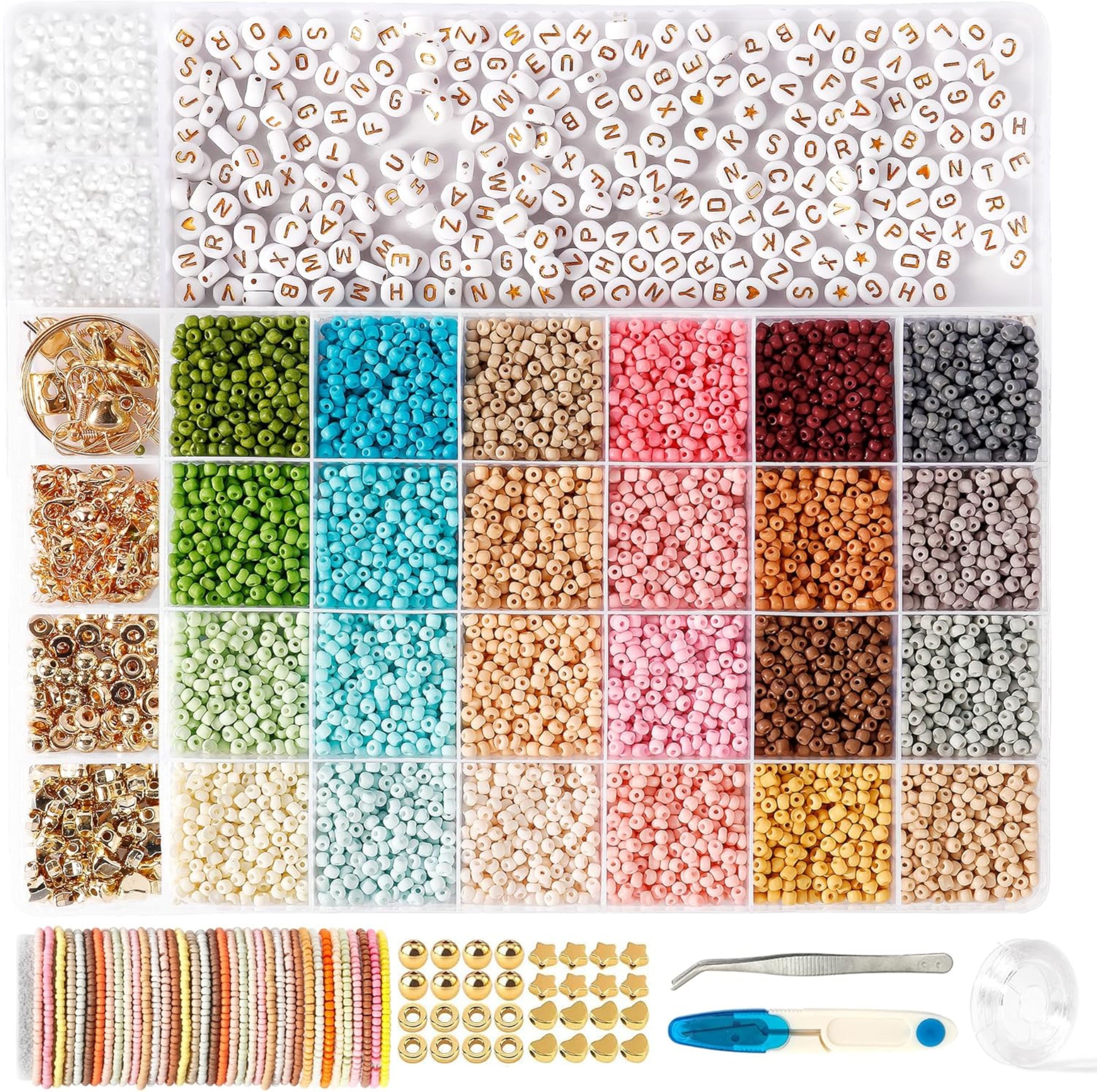 Perlenarmband Set DIY Schmuckset Perlen Set 3mm