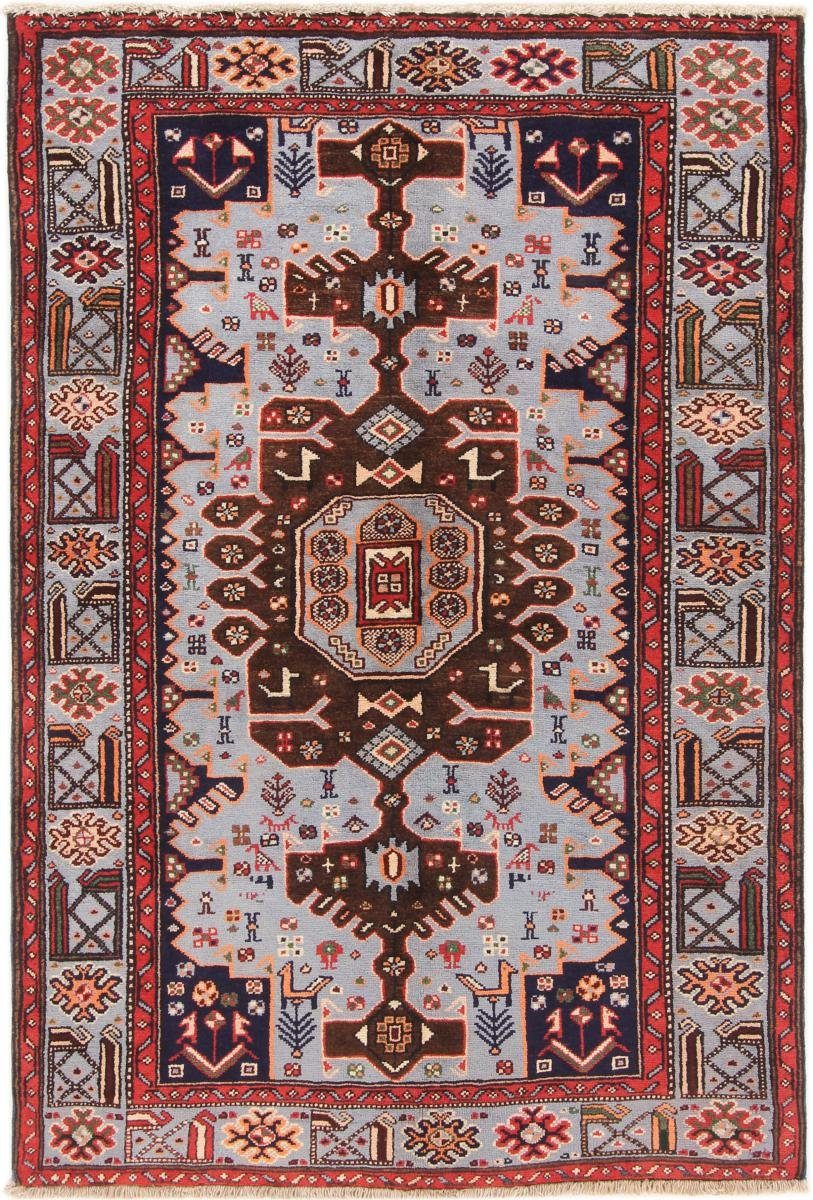 Orientteppich Hamadan 128x194 Handgeknüpfter Orientteppich / Perserteppich, Nain Trading, rechteckig, Höhe: 8 mm