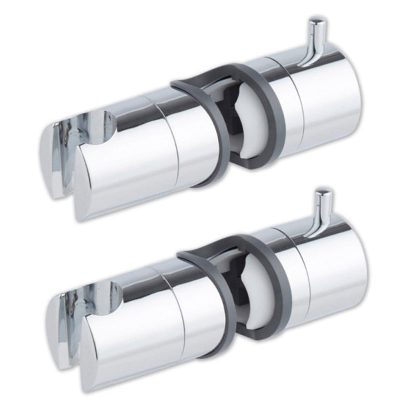 HAC24 Brausehalter Universal Duschkopfhalter Duschkopf Handbrause Halterung, Kunststoff Verchromt Verstellbar Ohne Bohren