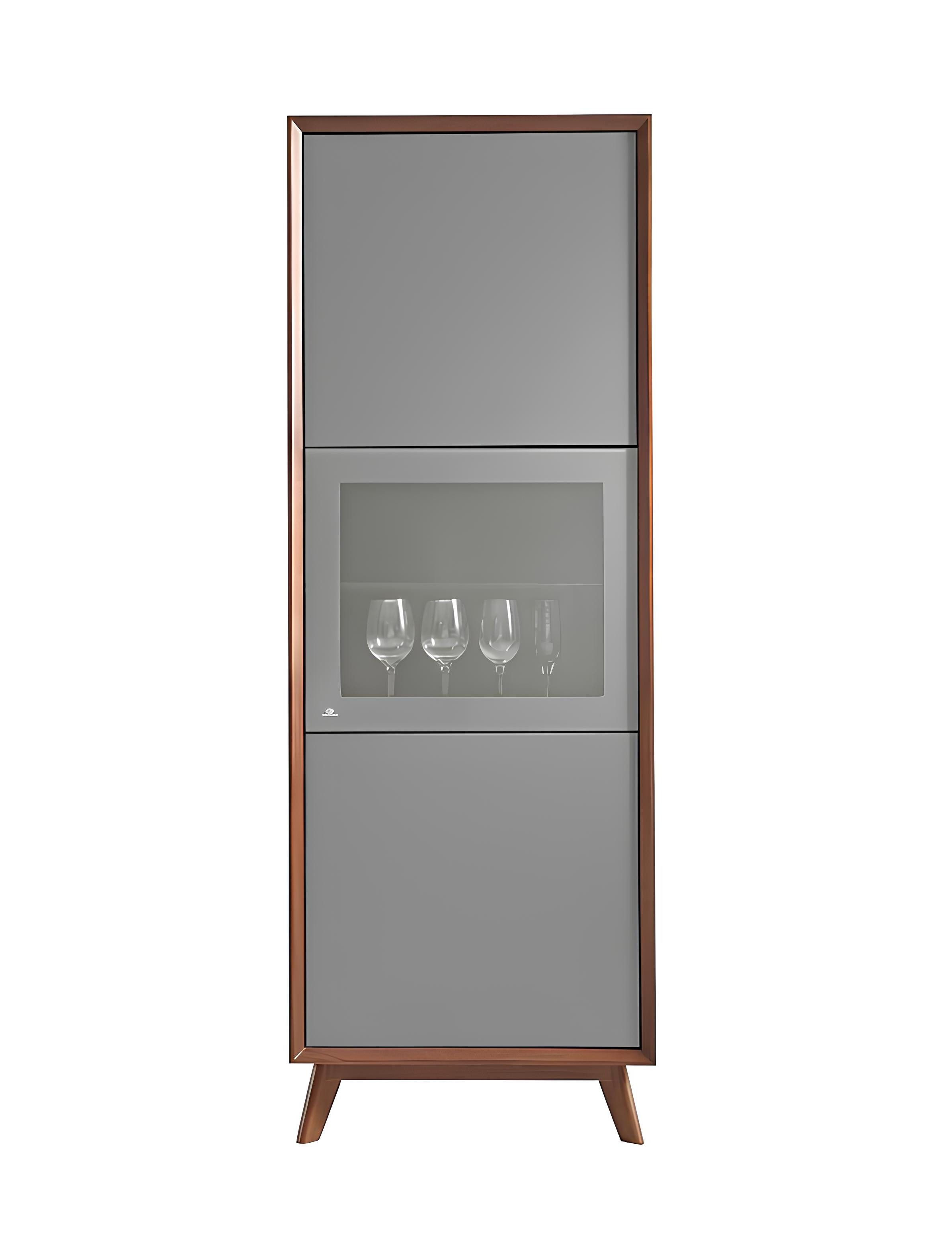 Xlmoebel Vitrine Exklusive Glasvitrine Hausbar aus Holz für stilvolles Wohnen. (1-St., Vitrine) Hergestellt in Europa
