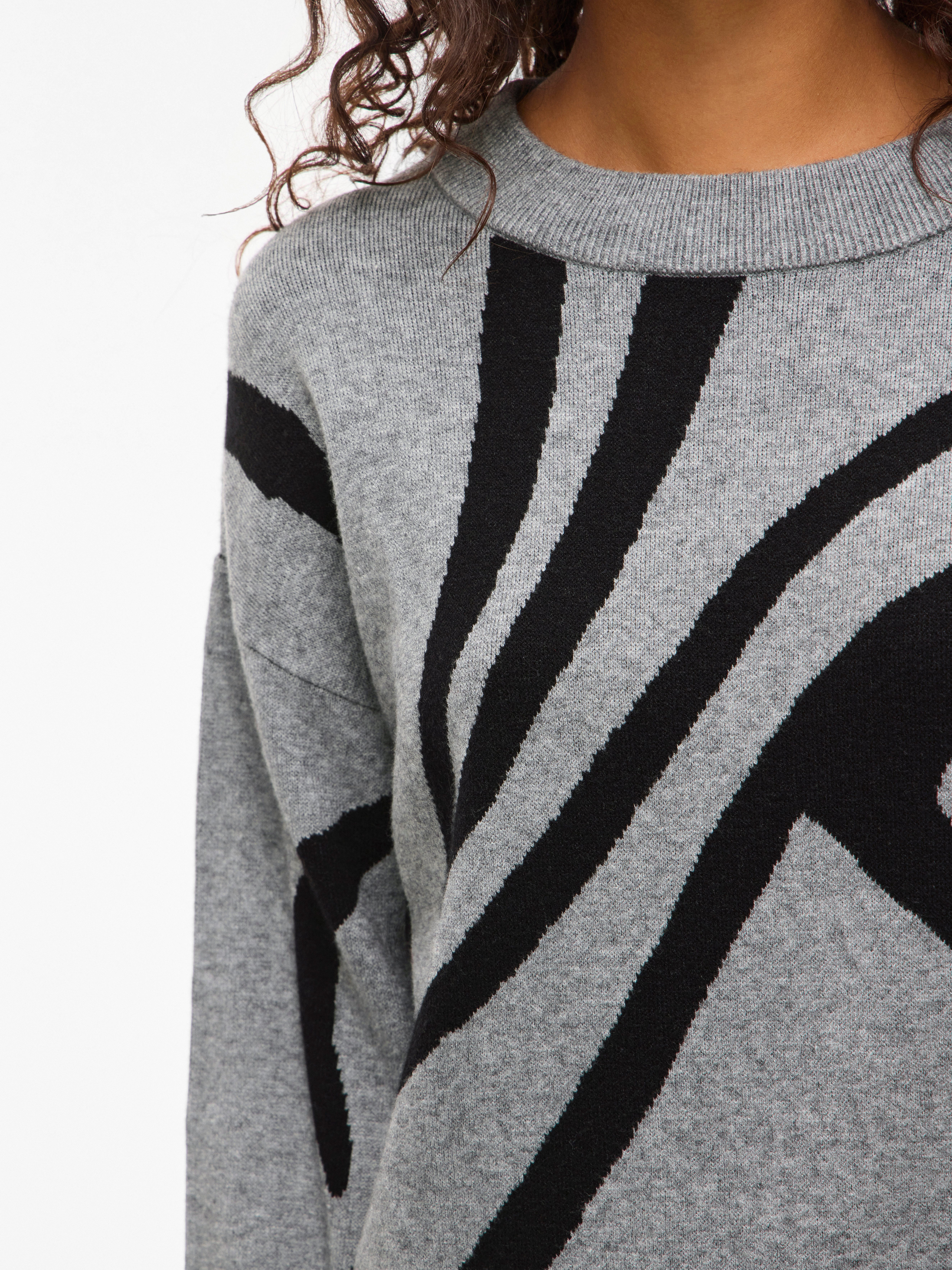 Vila Strickpullover VITIF JACQUARD L/S KNIT TOP - NOOS