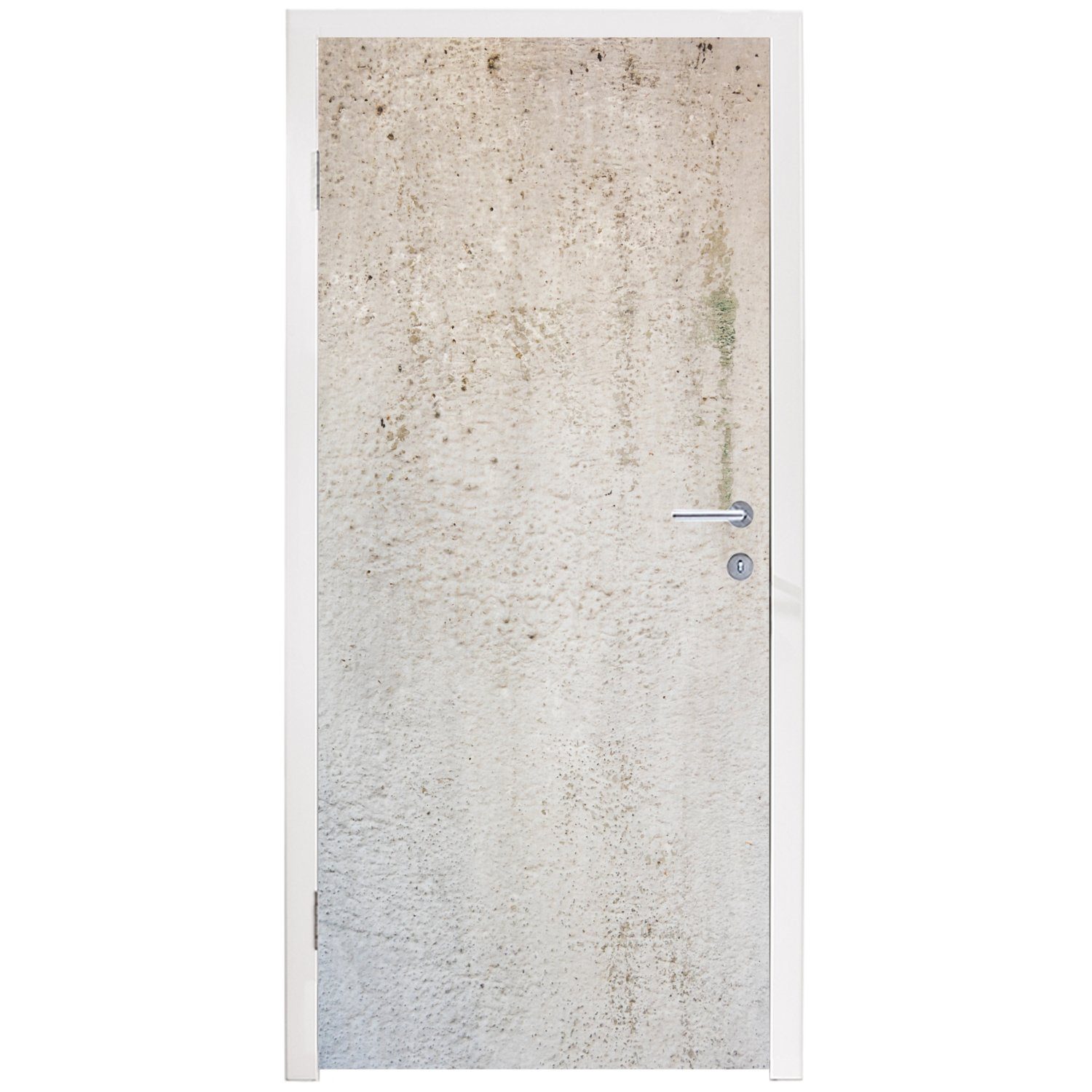 MuchoWow für - St), Türtapete bedruckt, - Beton Türaufkleber, cm Matt, Tür, Fototapete (1 75x205 Grau, Wand