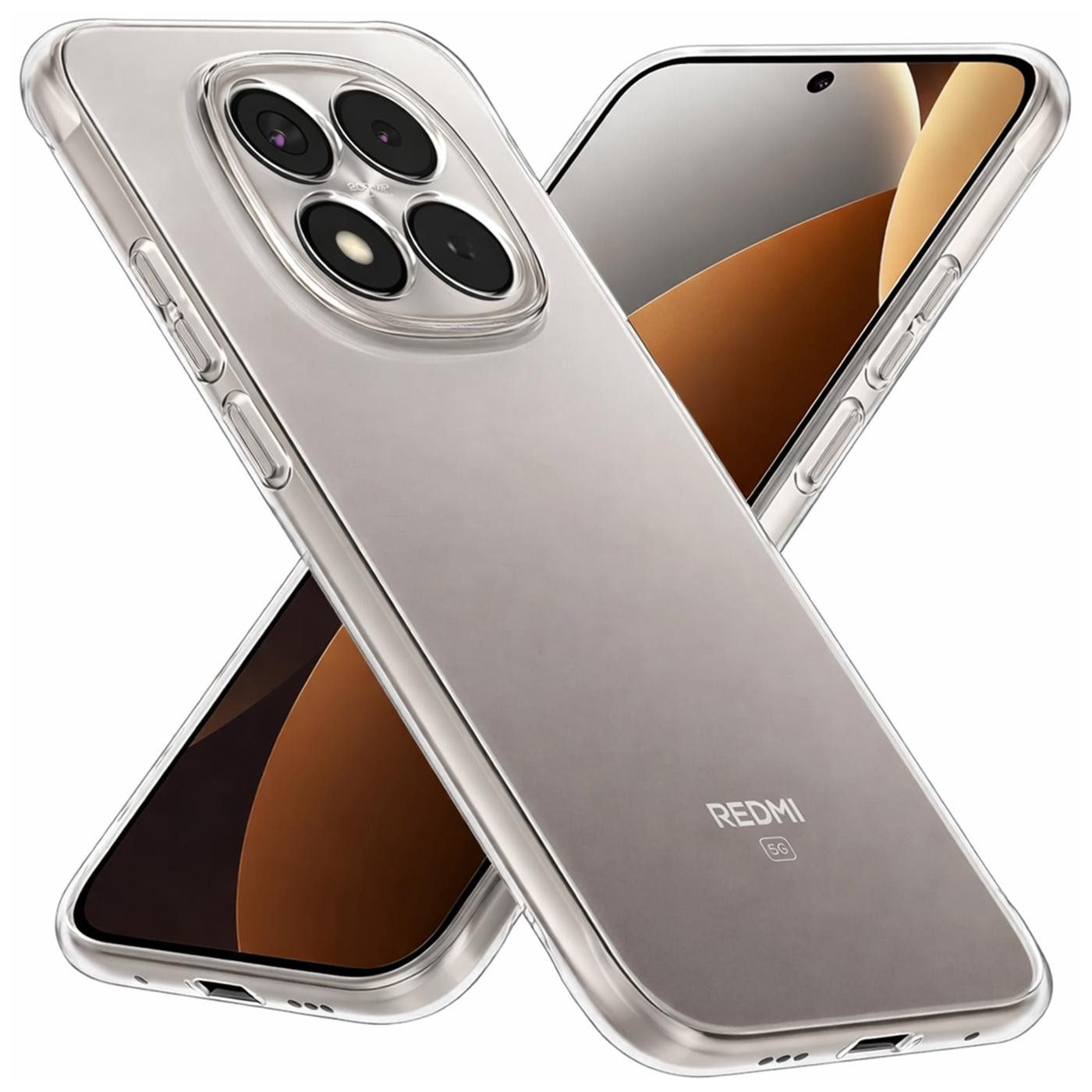 CoolGadget Handyhülle Transparent Ultra Slim Case für Xiaomi Redmi Note 15 Pro 5G 6,83 Zoll, Silikon Hülle Dünne Schutzhülle für Redmi Note 15 Pro 5G Hülle