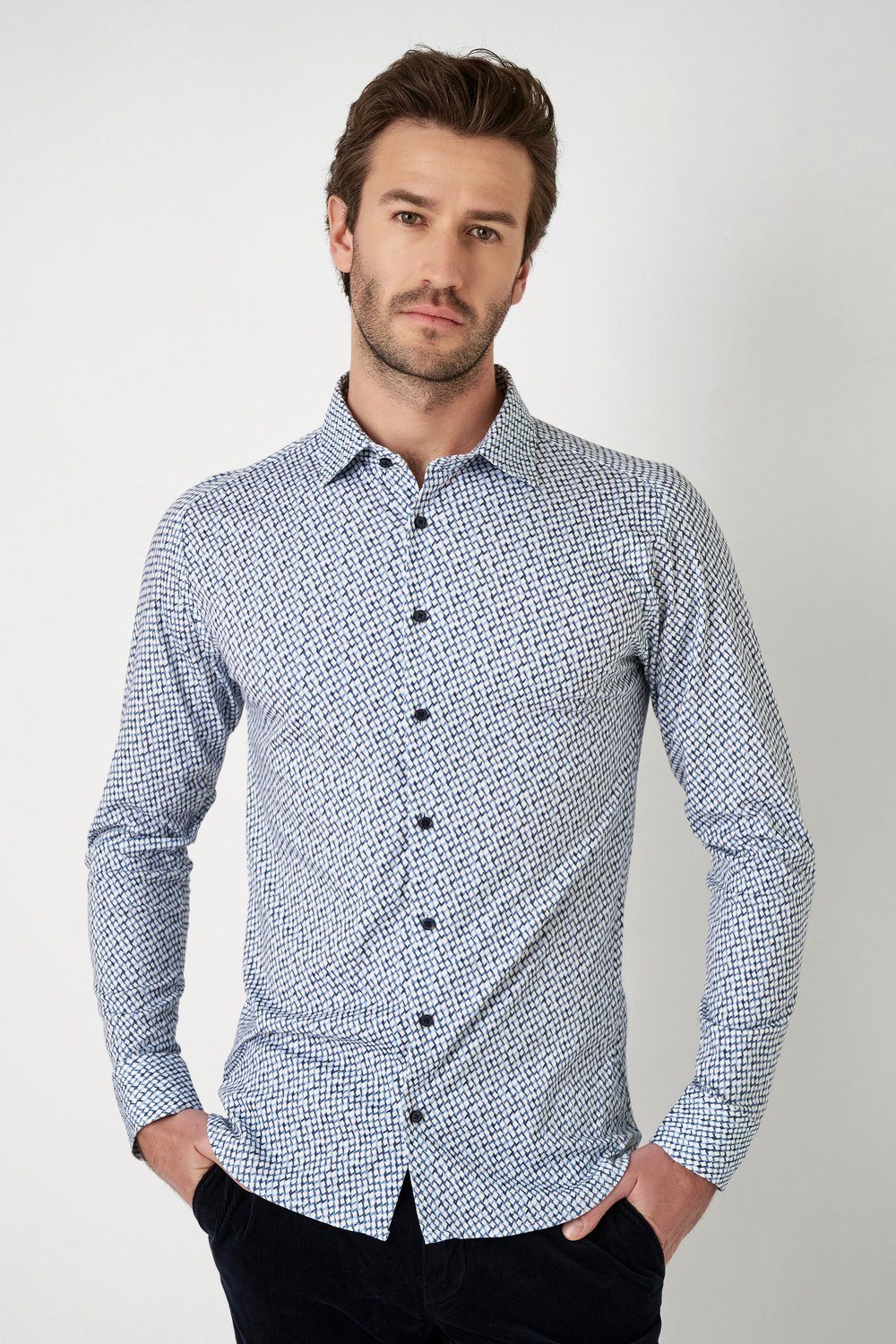 DESOTO Langarmhemd DESOTO Kent 1/1 Mit Rundhalsausschnitt günstig online kaufen