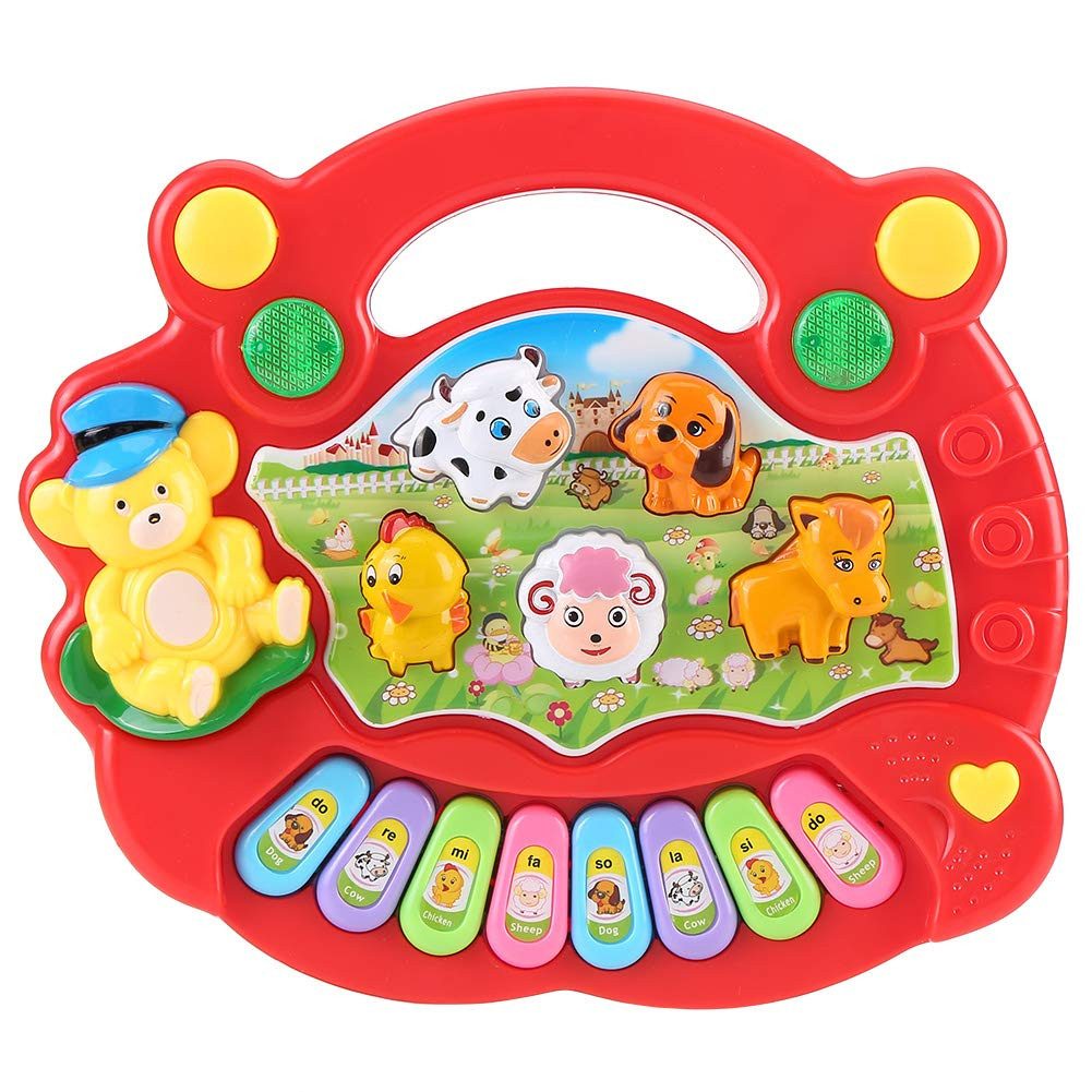 Einfach Spielzeug-Musikinstrument Baby-Klavierspielzeug, Musikspielzeug für Babys von 6 bis 12 Monaten, (Elektrisches Kinderspielzeug als Geschenk für Jungen und Mädchen), Klaviertastatur-Klangspielzeug für die frühkindliche Bildung