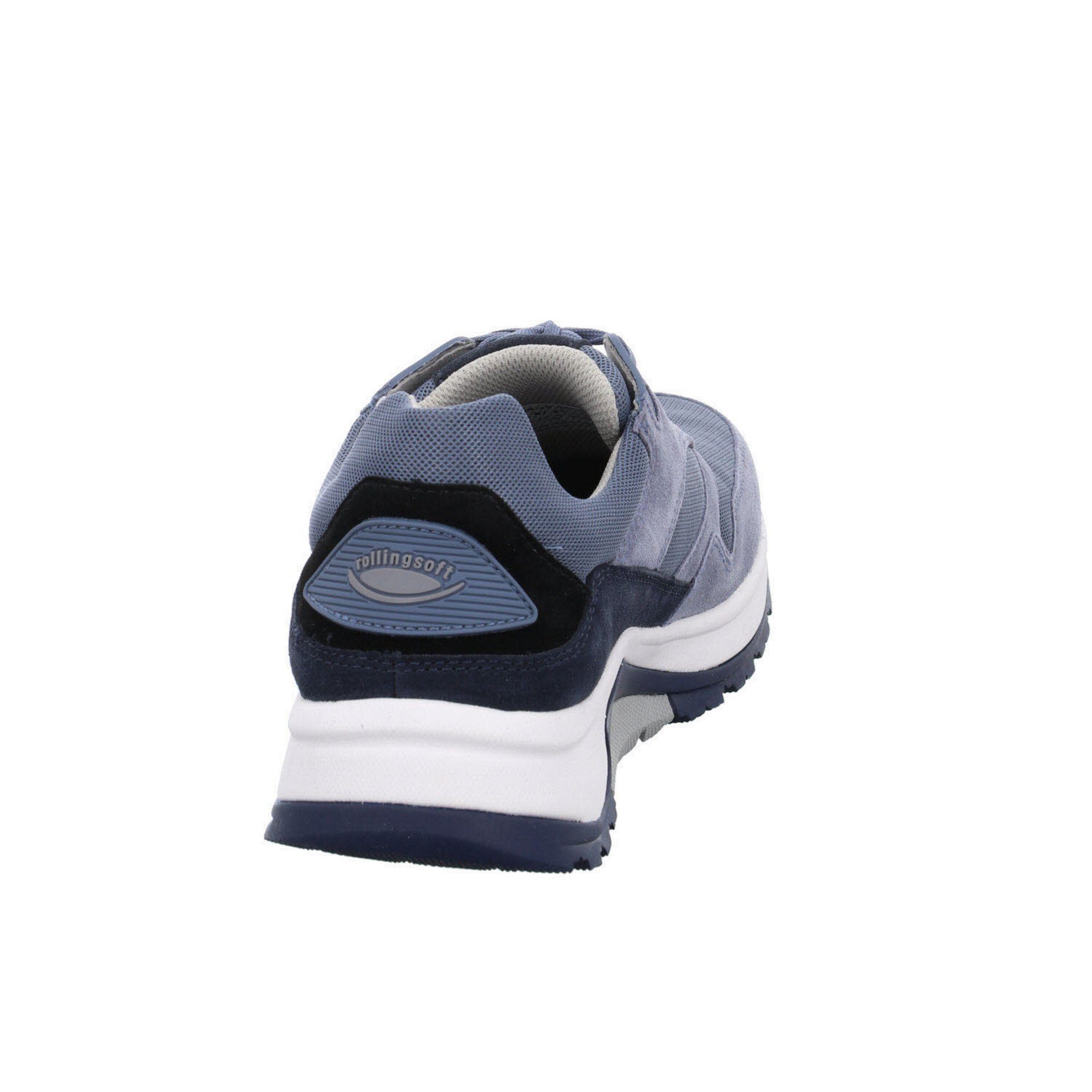 Pius Gabor hell Sneaker Sneaker Schuhe Herren Rollingsoft Leder-/Textilkombination Schnürschuh blau