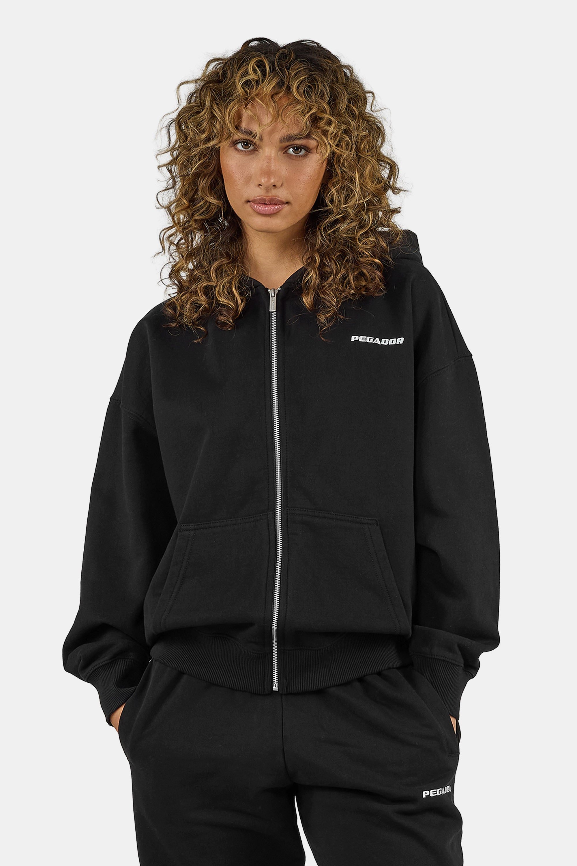 PEGADOR Kapuzensweatjacke Clarita Oversized Sweatjacket Baumwollmischung, oversize