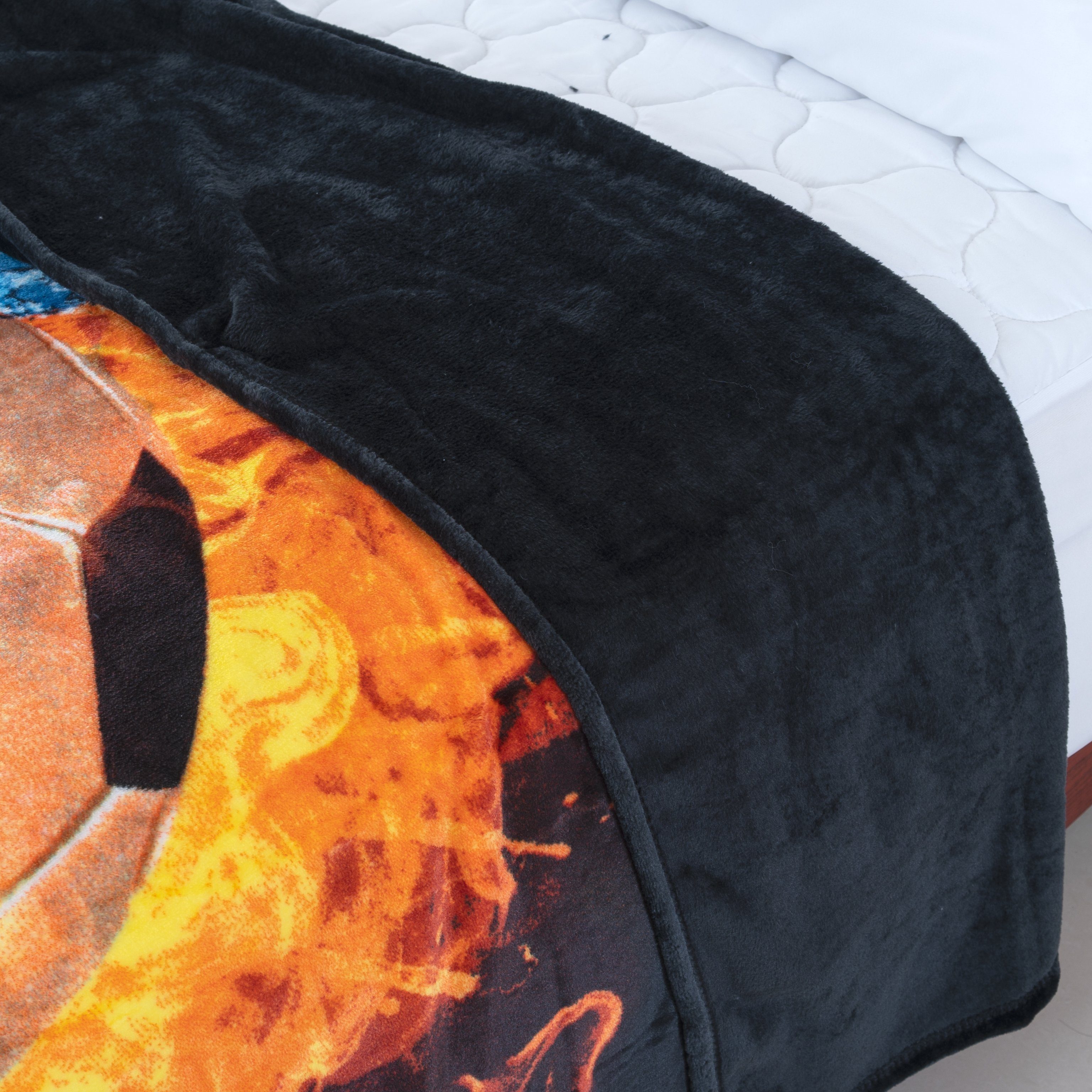 Wolldecke / Kuscheldecke / Fußball / 150x200cm, Brilliant, Fußball-Motiv