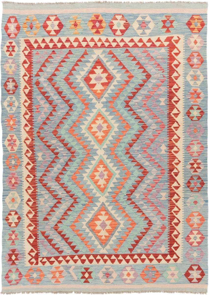 Orientteppich Kelim Afghan 174x241 Handgewebter Orientteppich, Nain Trading, rechteckig, Höhe: 3 mm