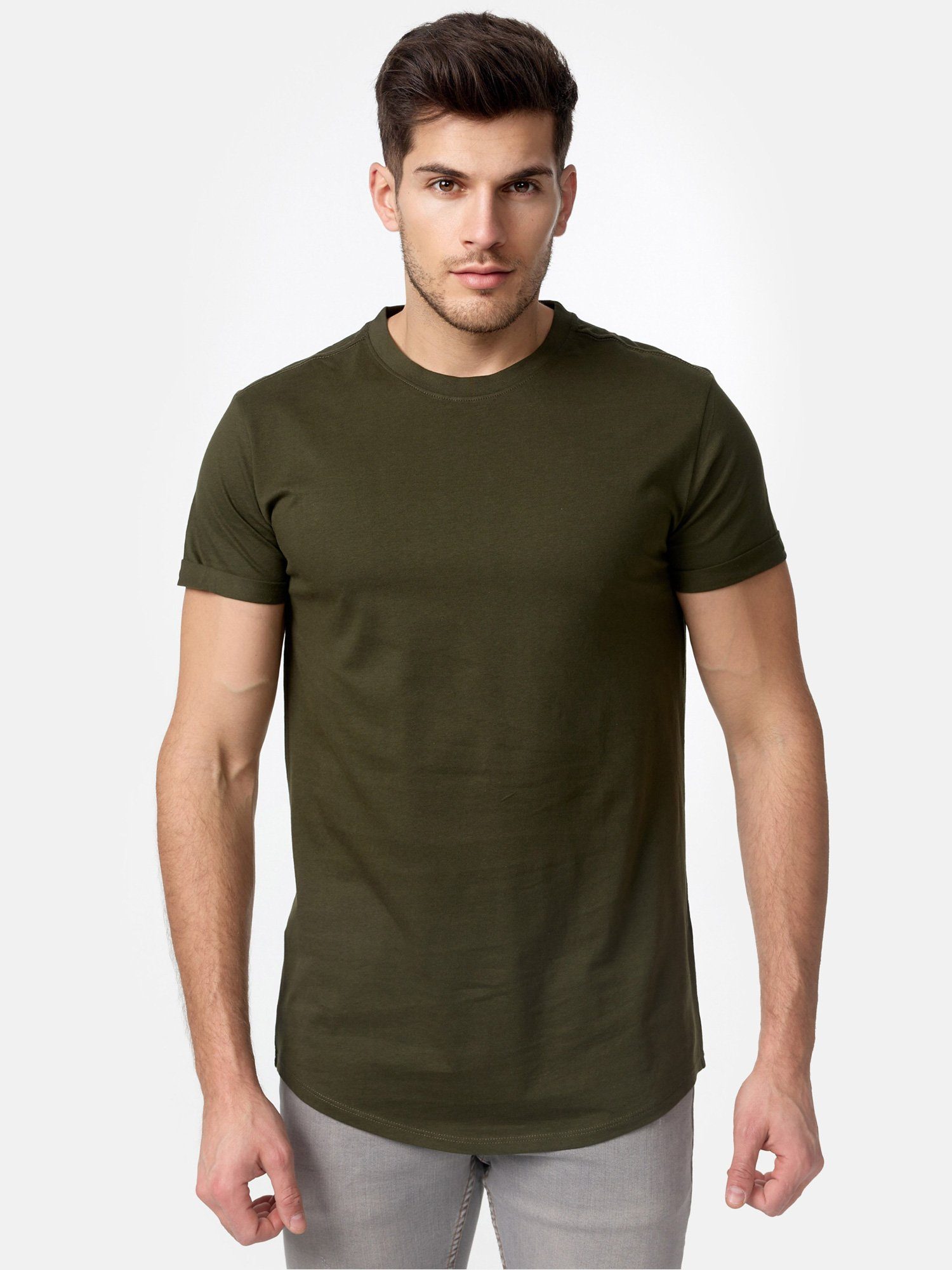 Tazzio T-Shirt E105 Herren Basic Rundhalsshirt günstig online kaufen