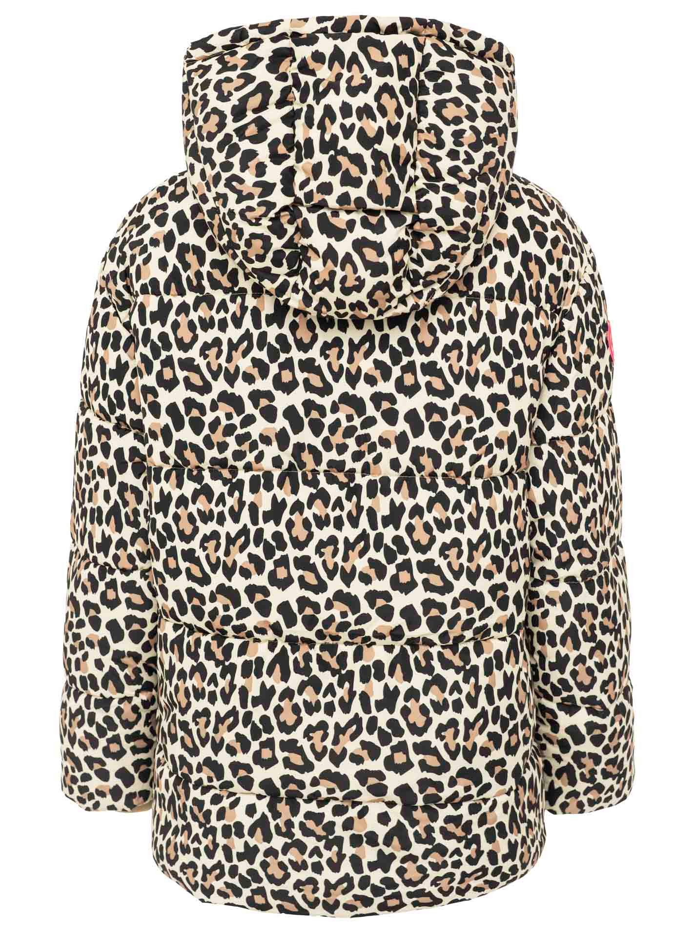Zwillingsherz Steppjacke „Leo Classic AOP“ Kapuze, Leomuster, verdeckter Reißverschluss mit Knopfblende, Taschen – Bild 5 von 5